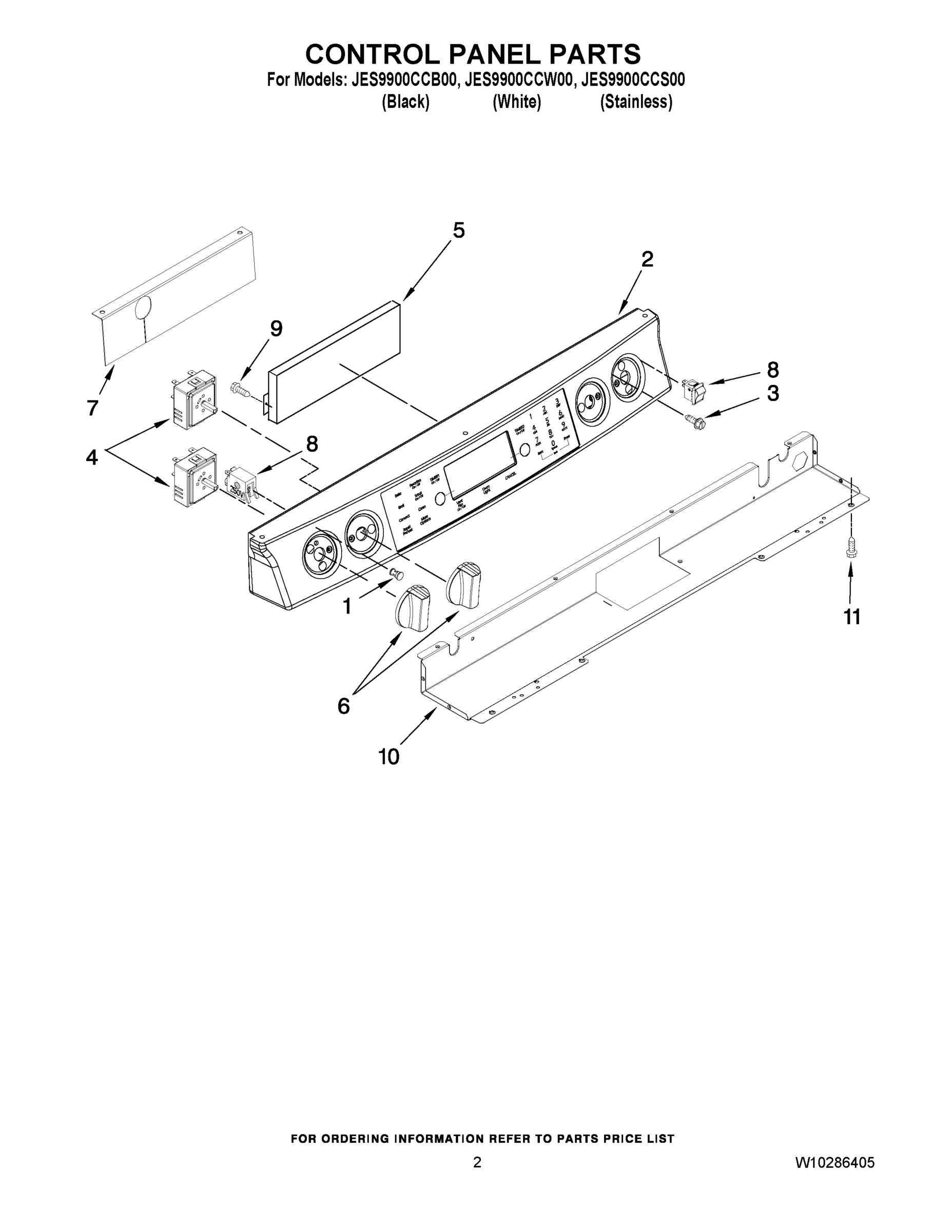 02 - CONTROL PANEL PARTS
