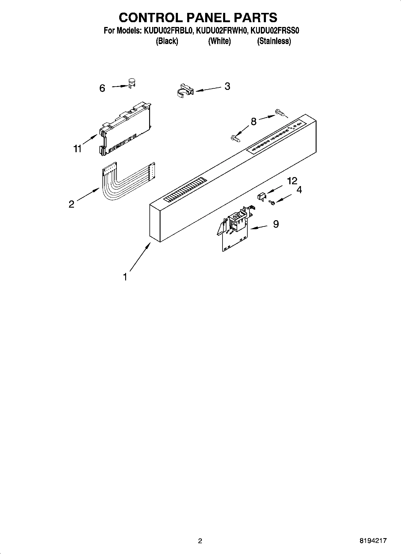02 - CONTROL PANEL PARTS