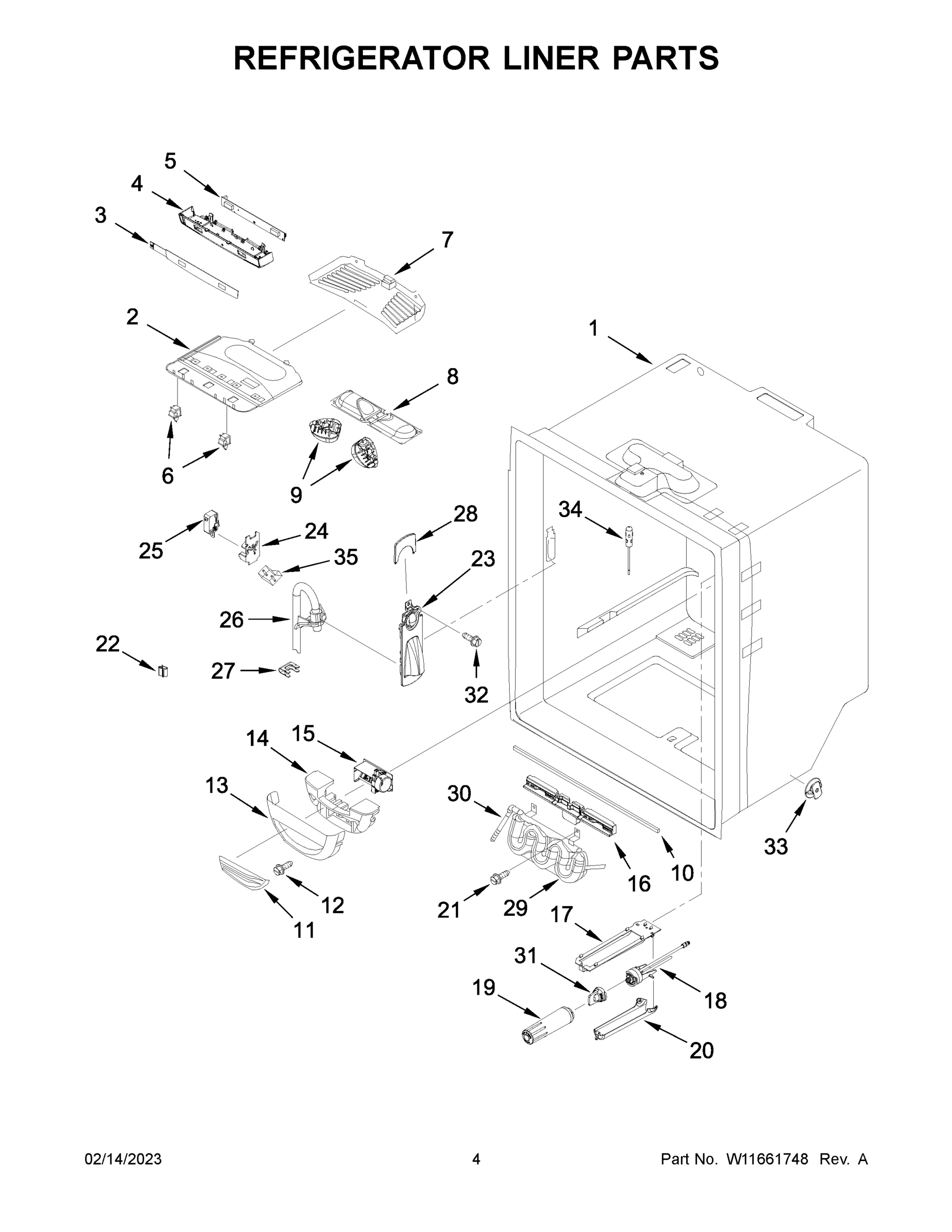 03 - REFRIGERATOR LINER PARTS