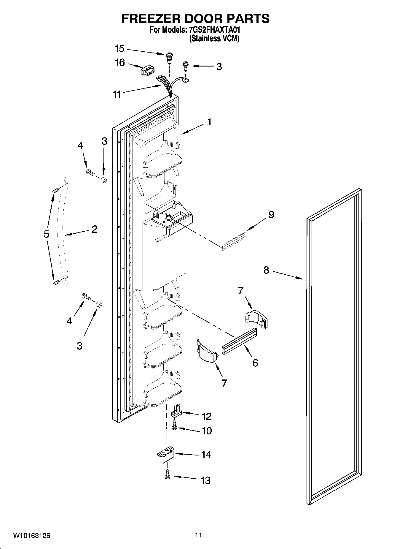 07 - FREEZER DOOR PARTS