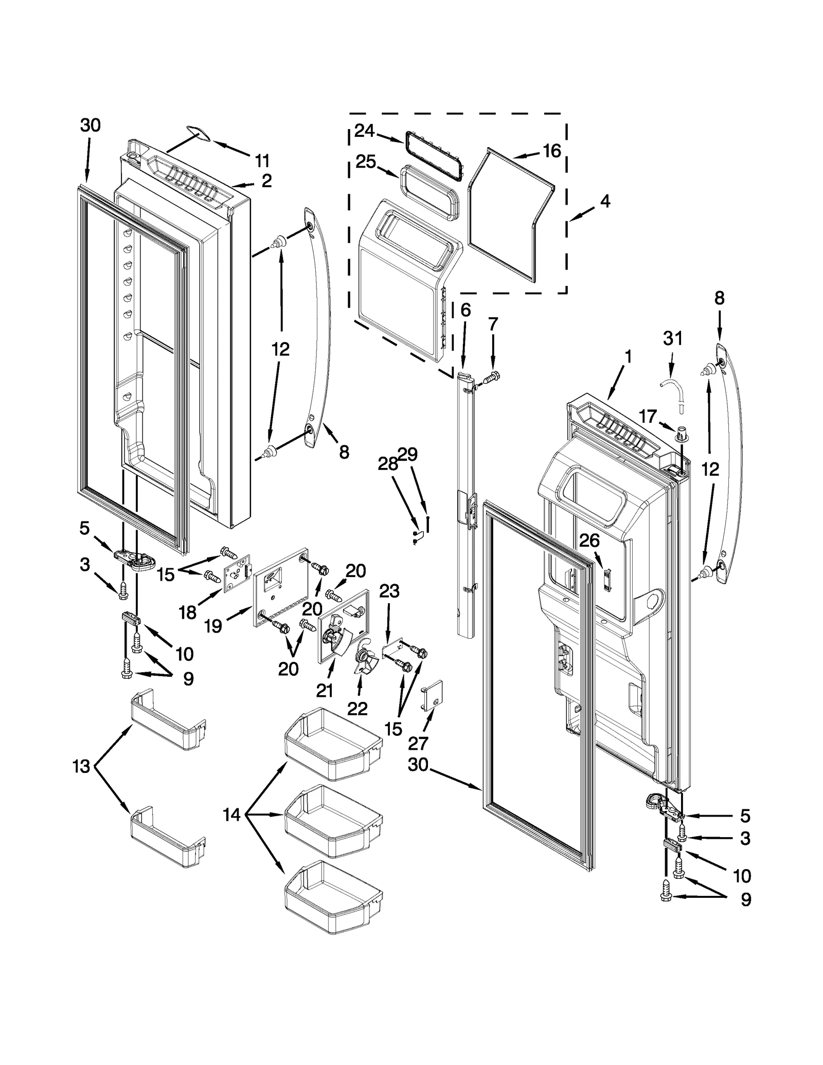 REFRIGERATOR DOOR PARTS