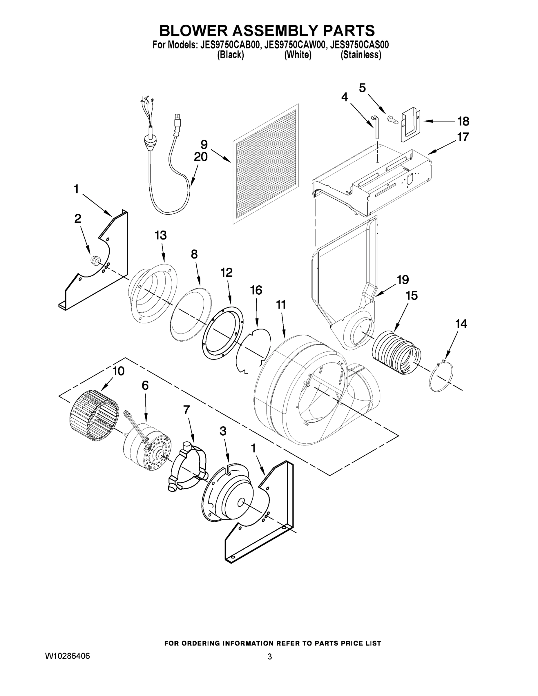 03 - BLOWER ASSEMBLY PARTS