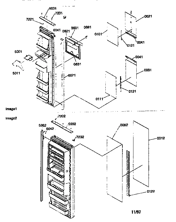 REF/FREEZER DOOR TRIM PANELS