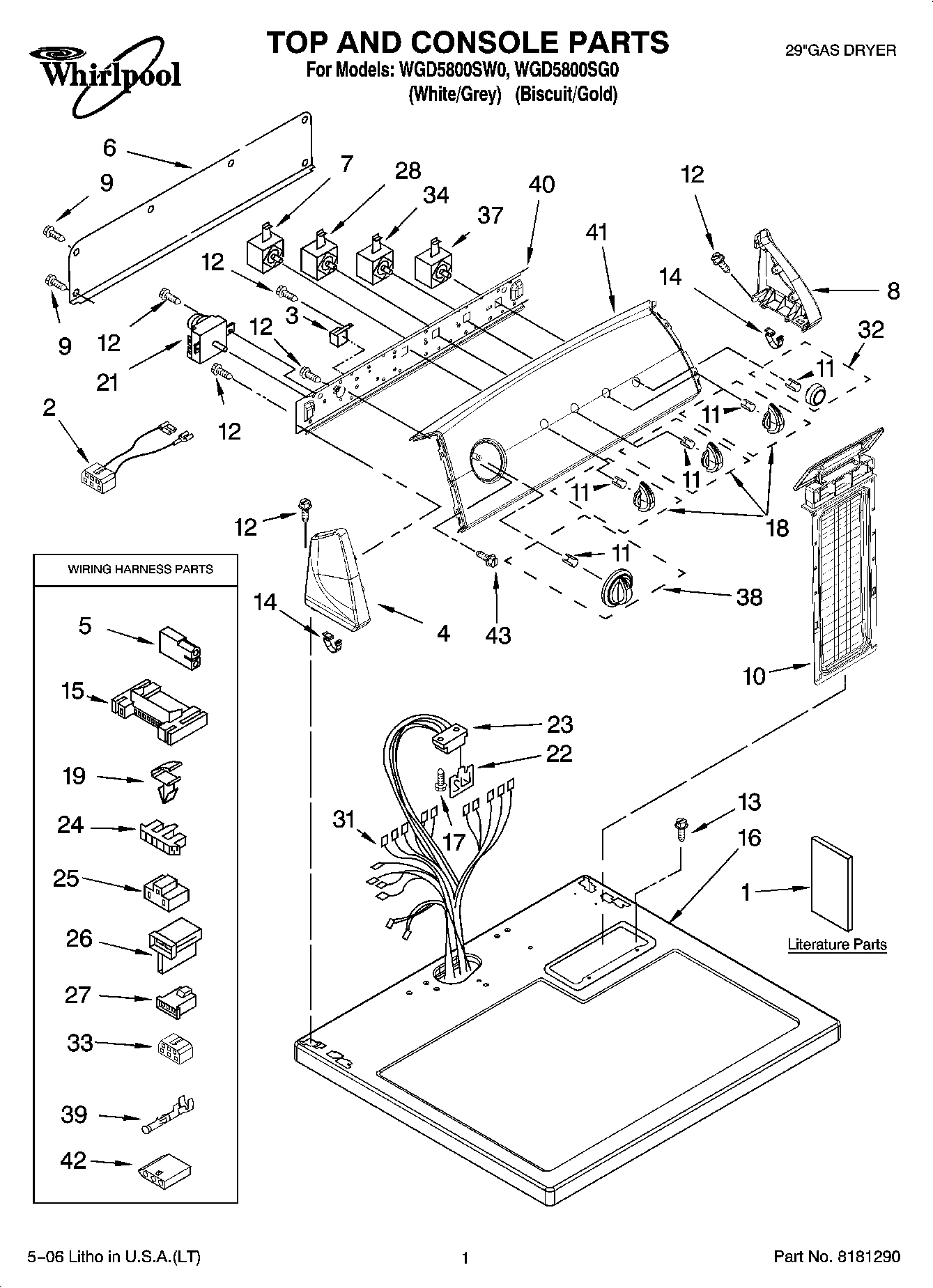01 - TOP AND CONSOLE PARTS