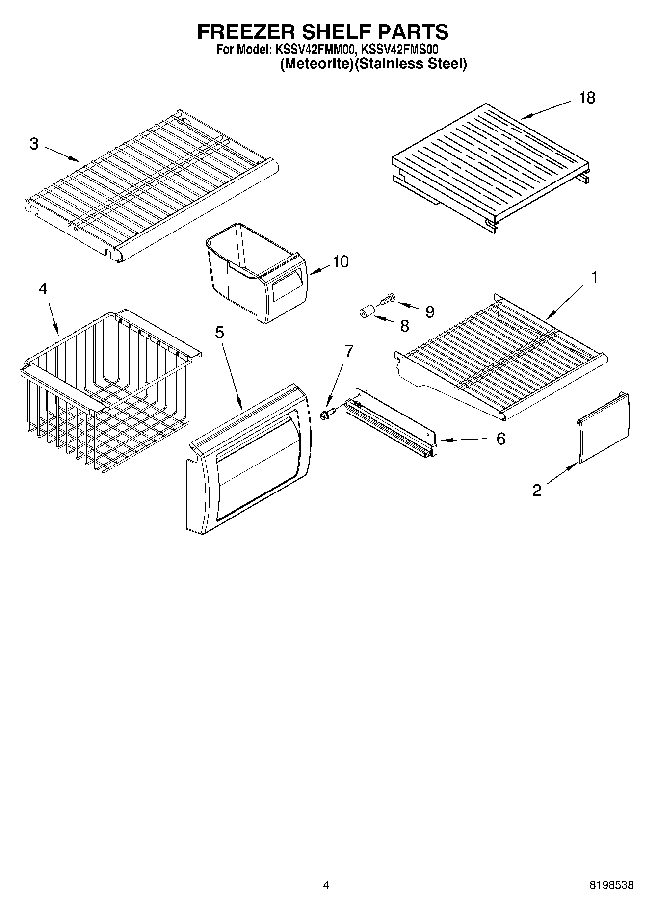 03 - FREEZER SHELF PARTS