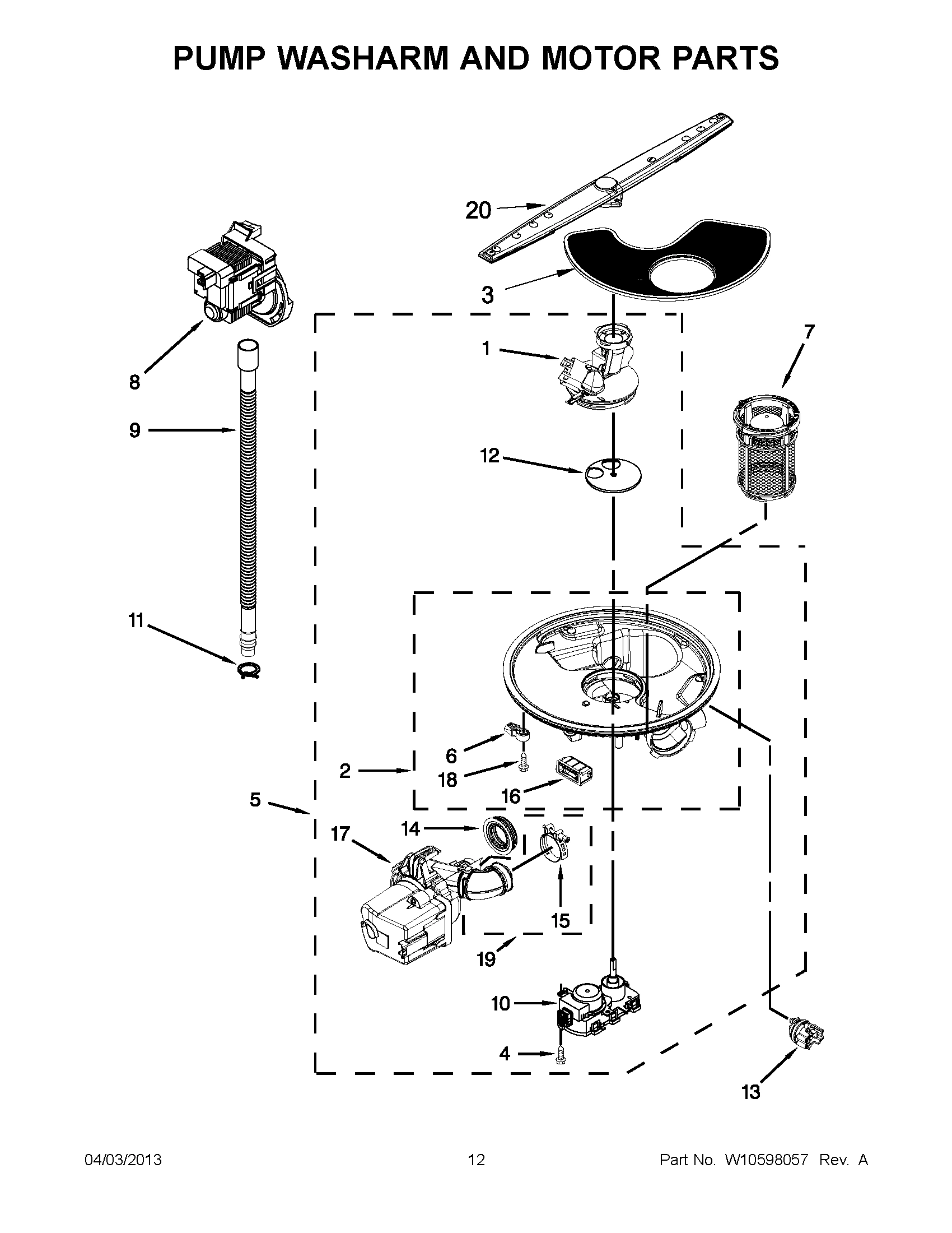 06 - PUMP WASHARM AND MOTOR PARTS