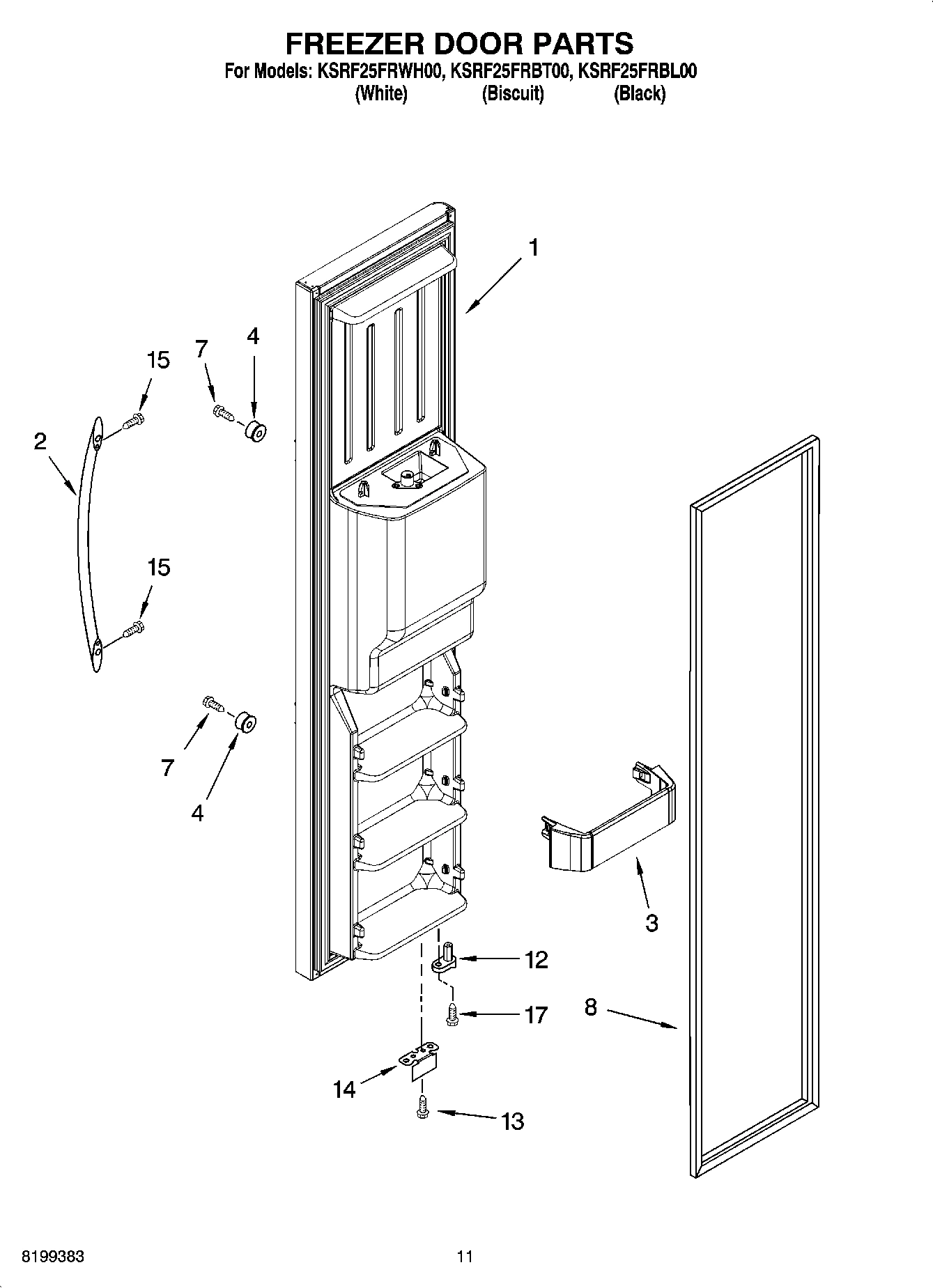 07 - FREEZER DOOR PARTS