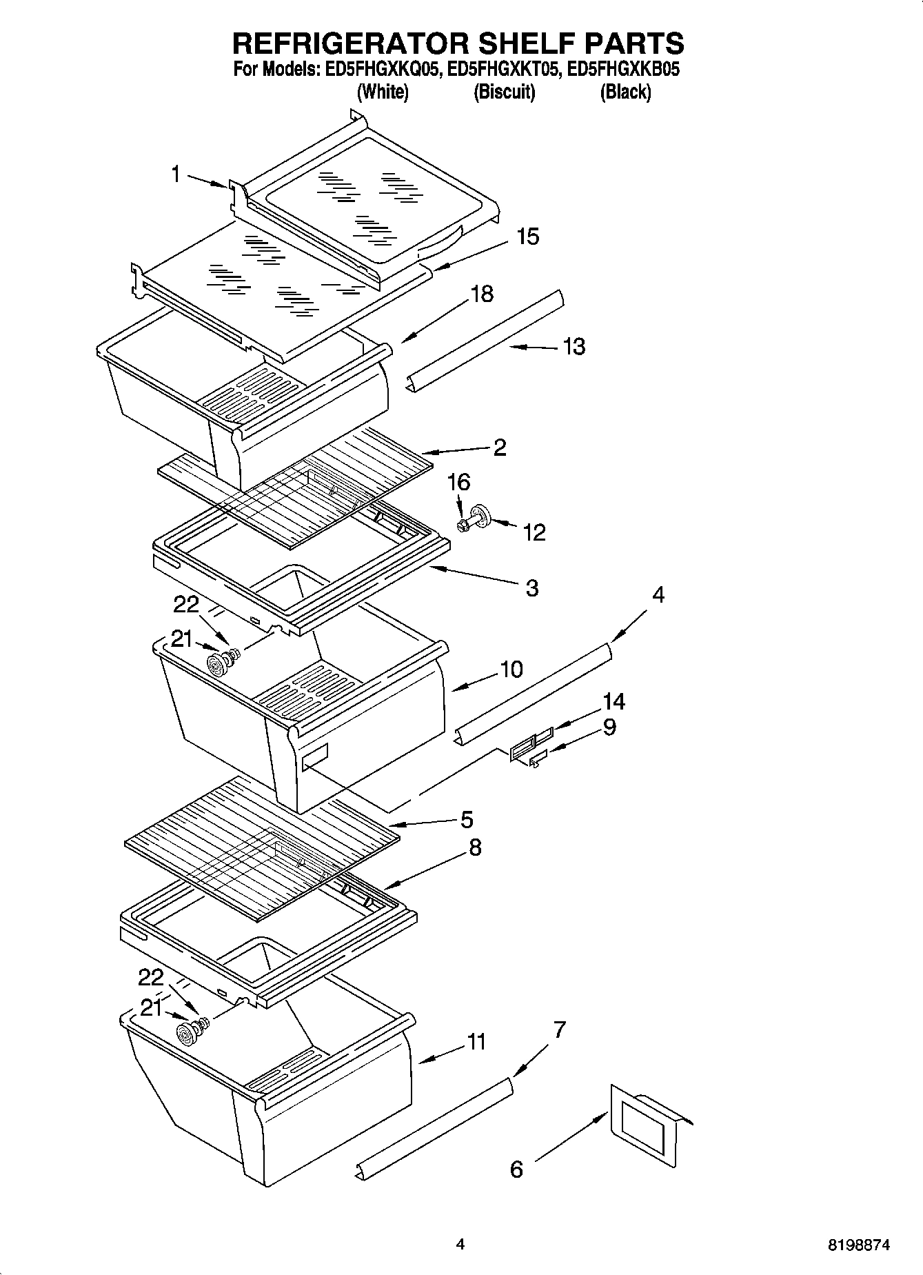 03 - REFRIGERATOR SHELF PARTS