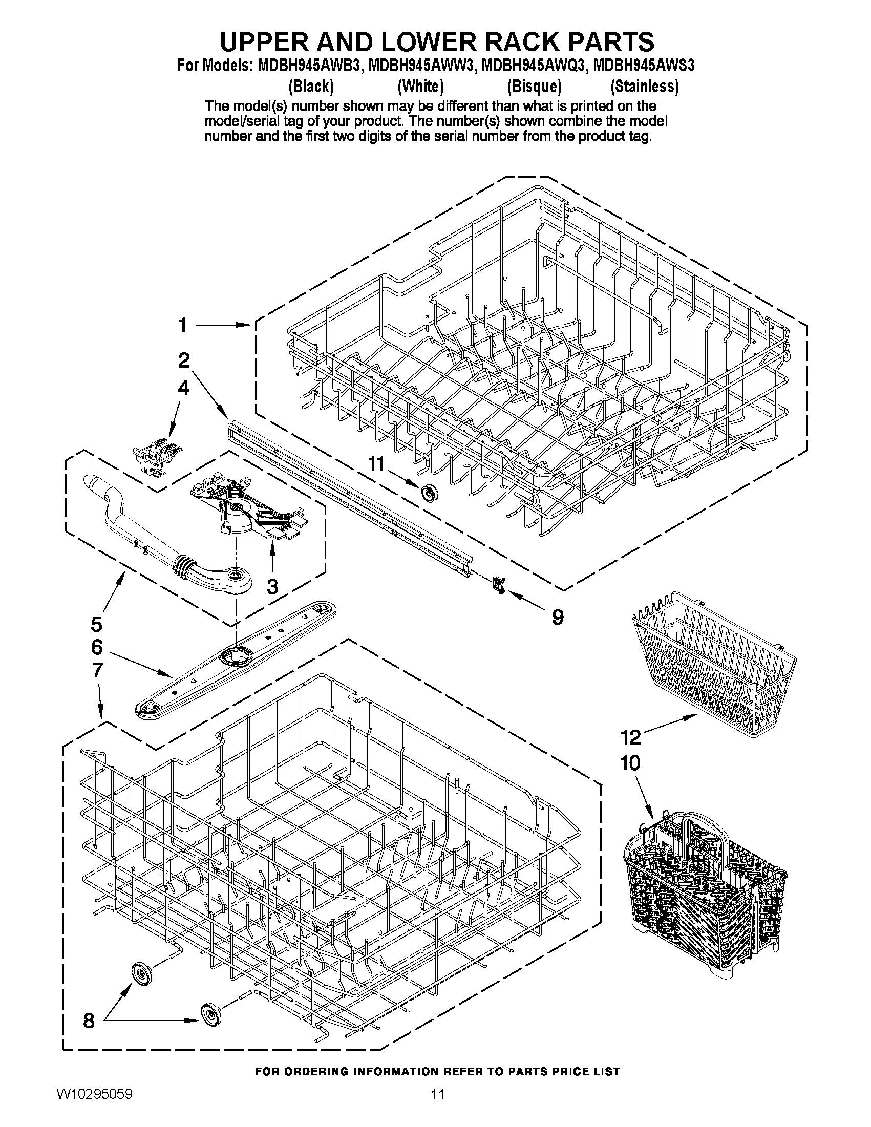 09 - UPPER AND LOWER RACK PARTS