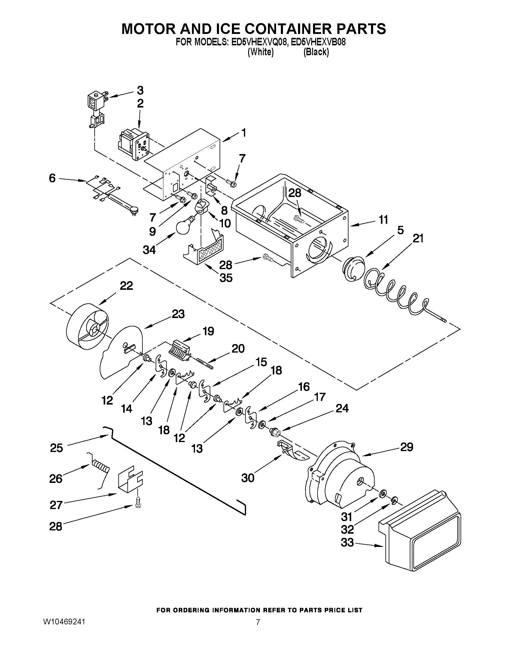 05 - MOTOR AND ICE CONTAINER PARTS