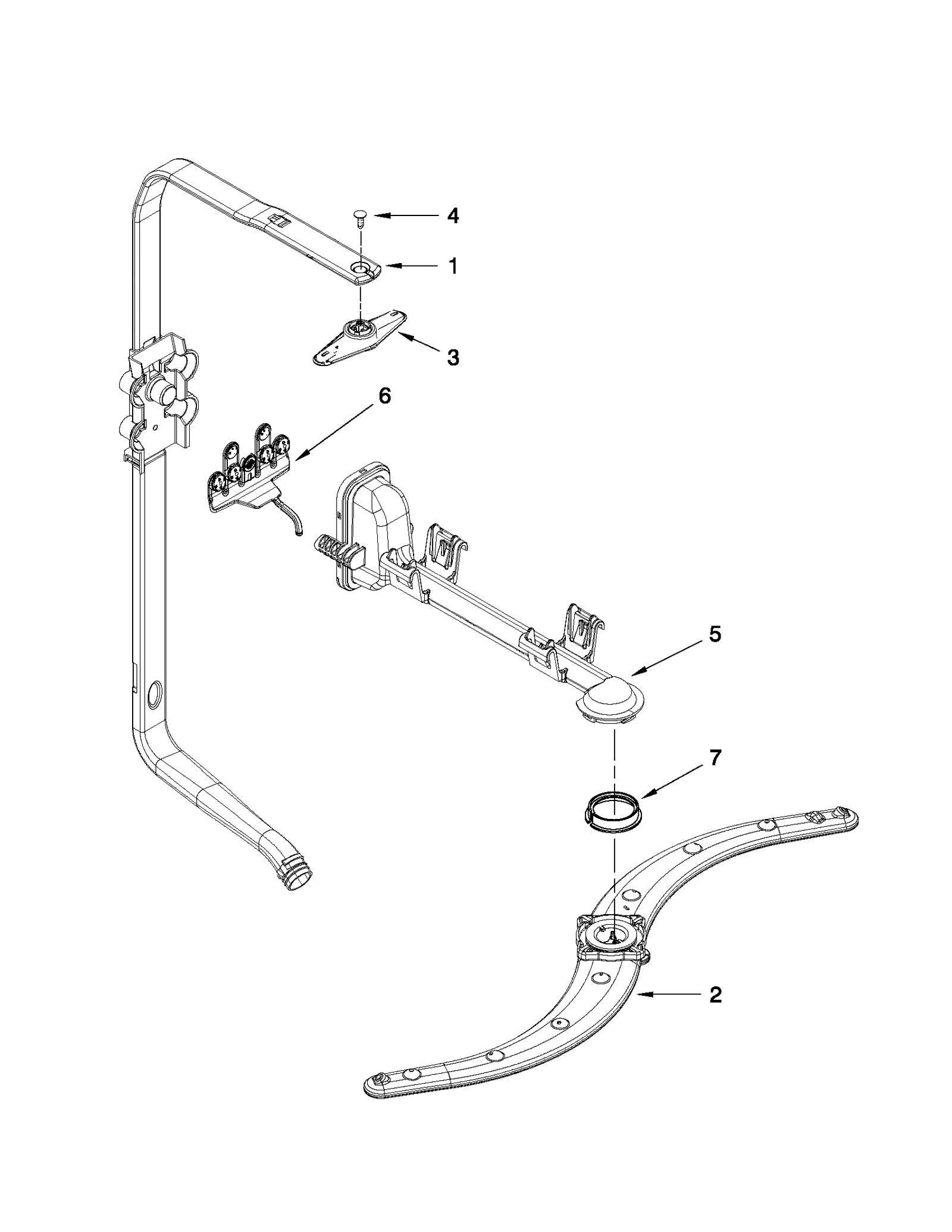 UPPER WASH AND RINSE PARTS