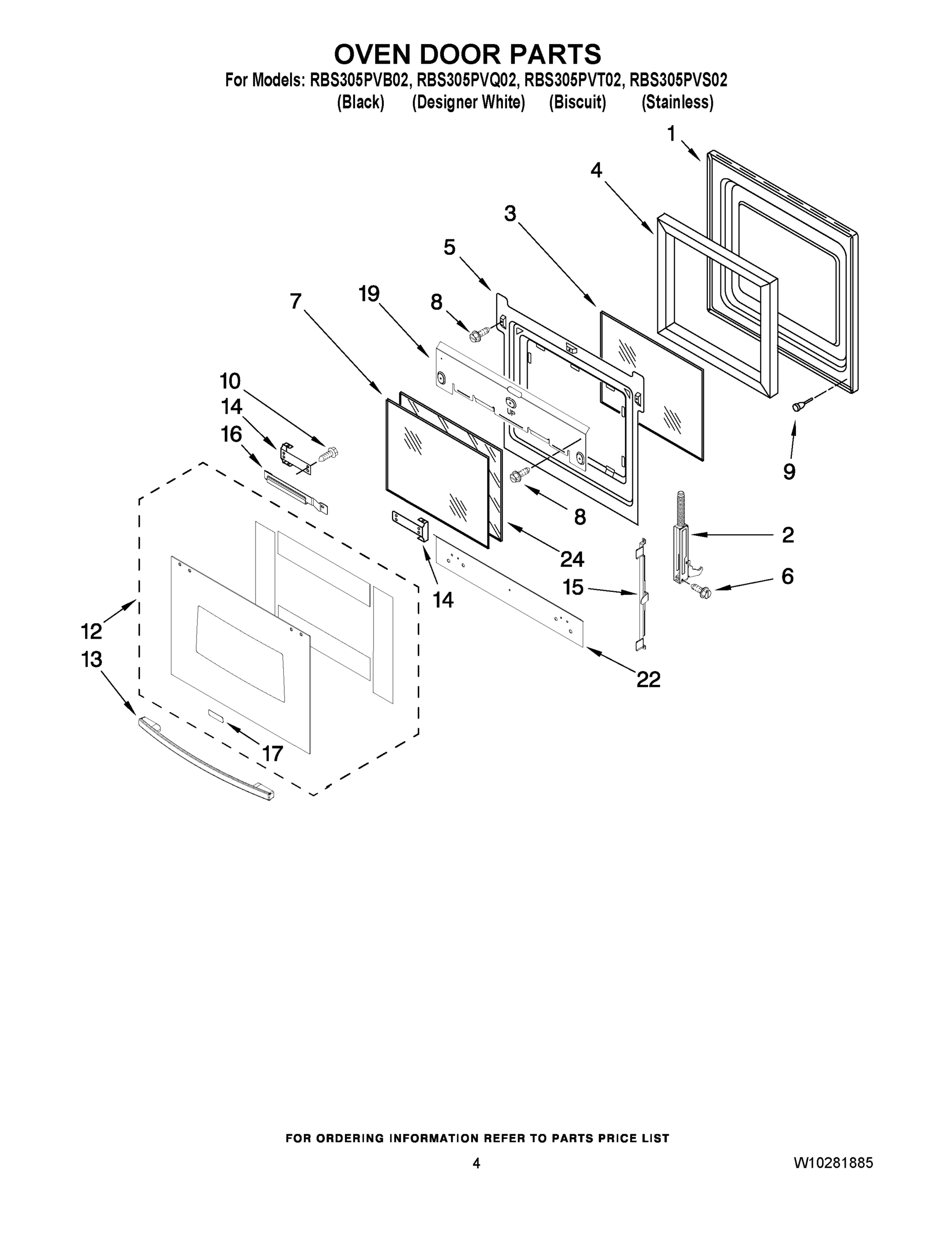 03 - OVEN DOOR PARTS