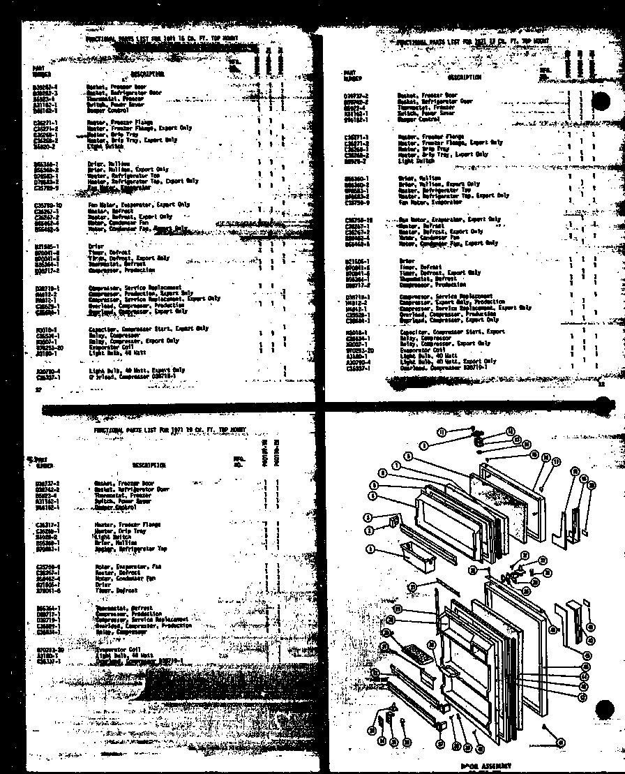 01 - DOOR ASSY 15 CU. FT.