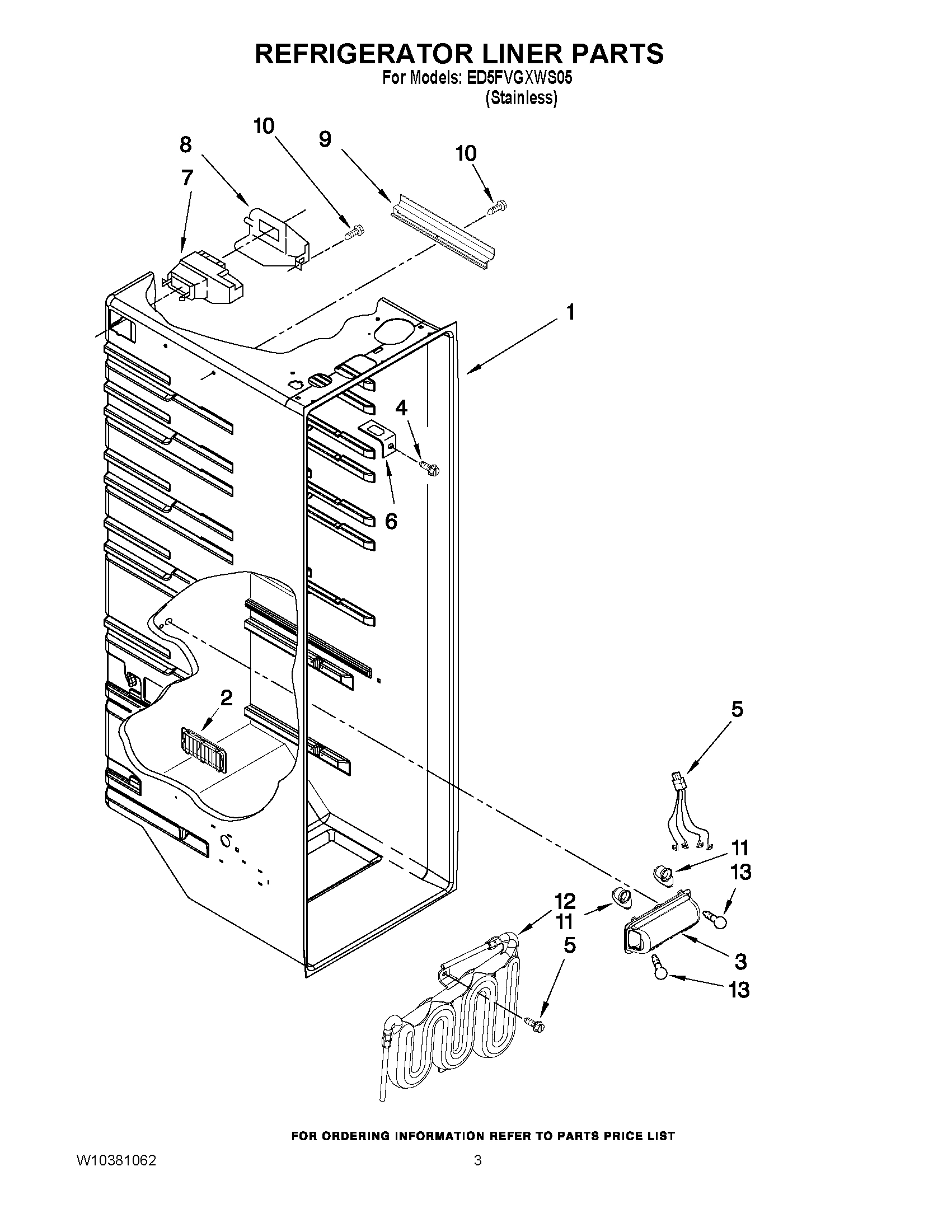 02 - REFRIGERATOR LINER PARTS
