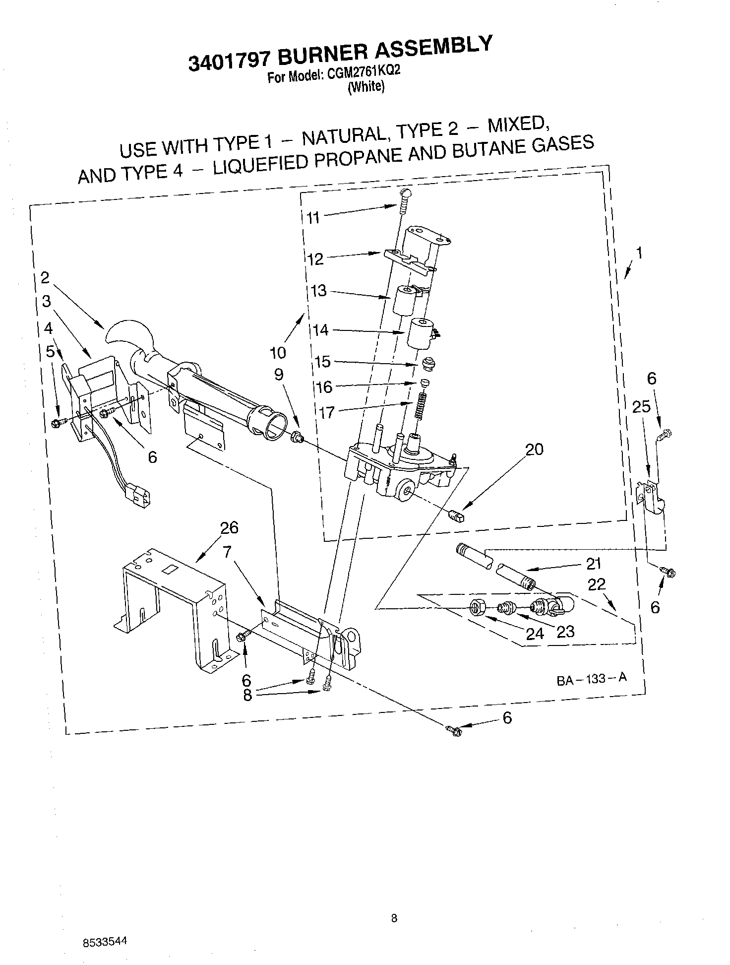 04 - 3401797 BURNER ASSEMBLY