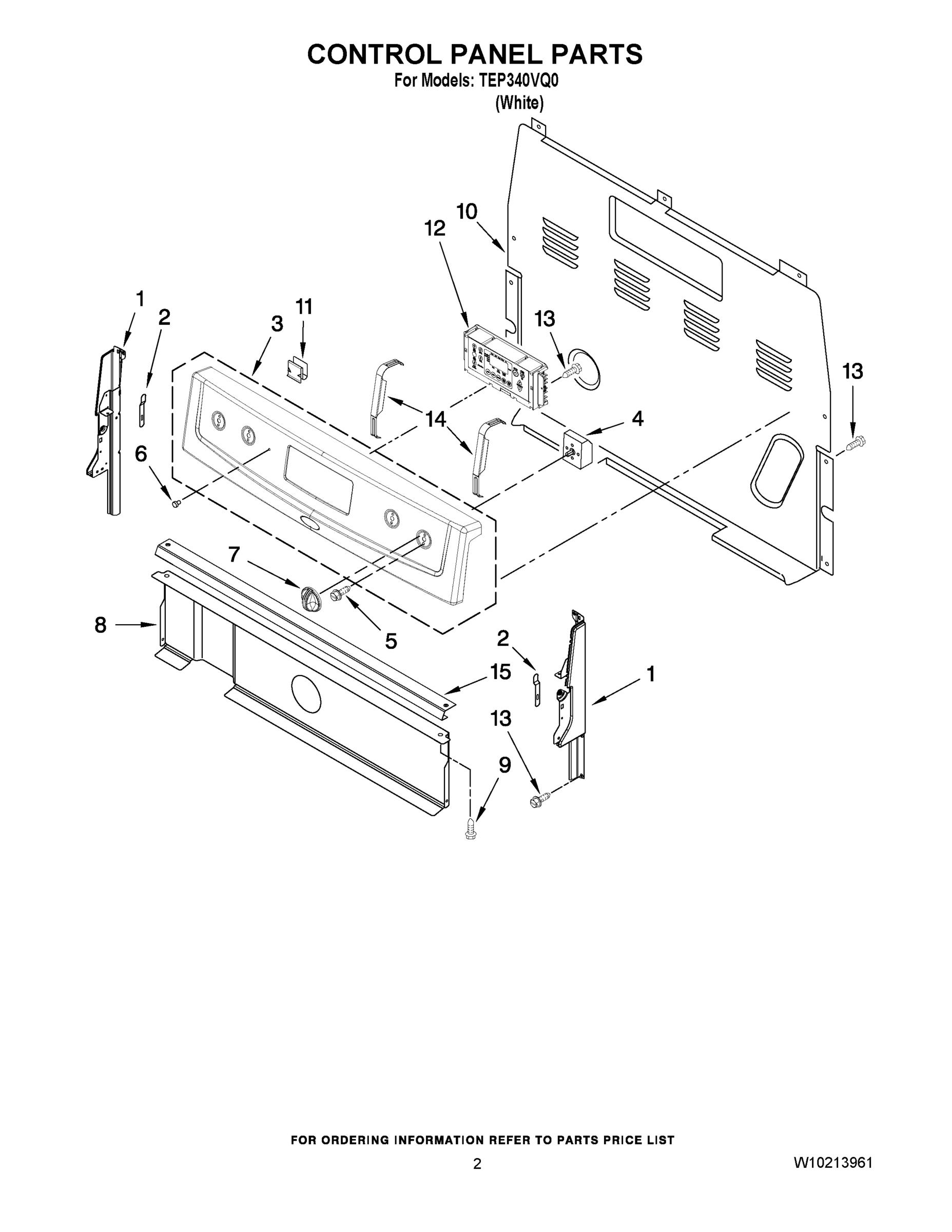 02 - CONTROL PANEL PARTS