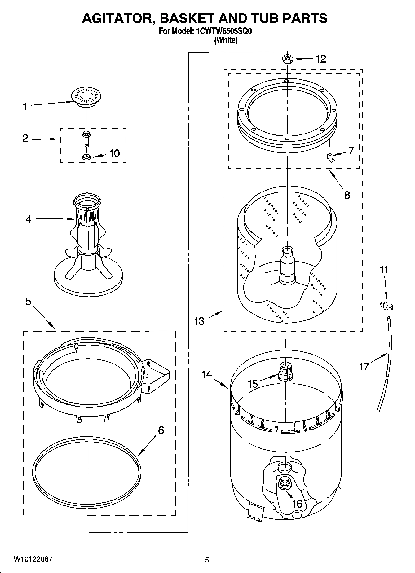 03 - AGITATOR, BASKET AND TUB PARTS