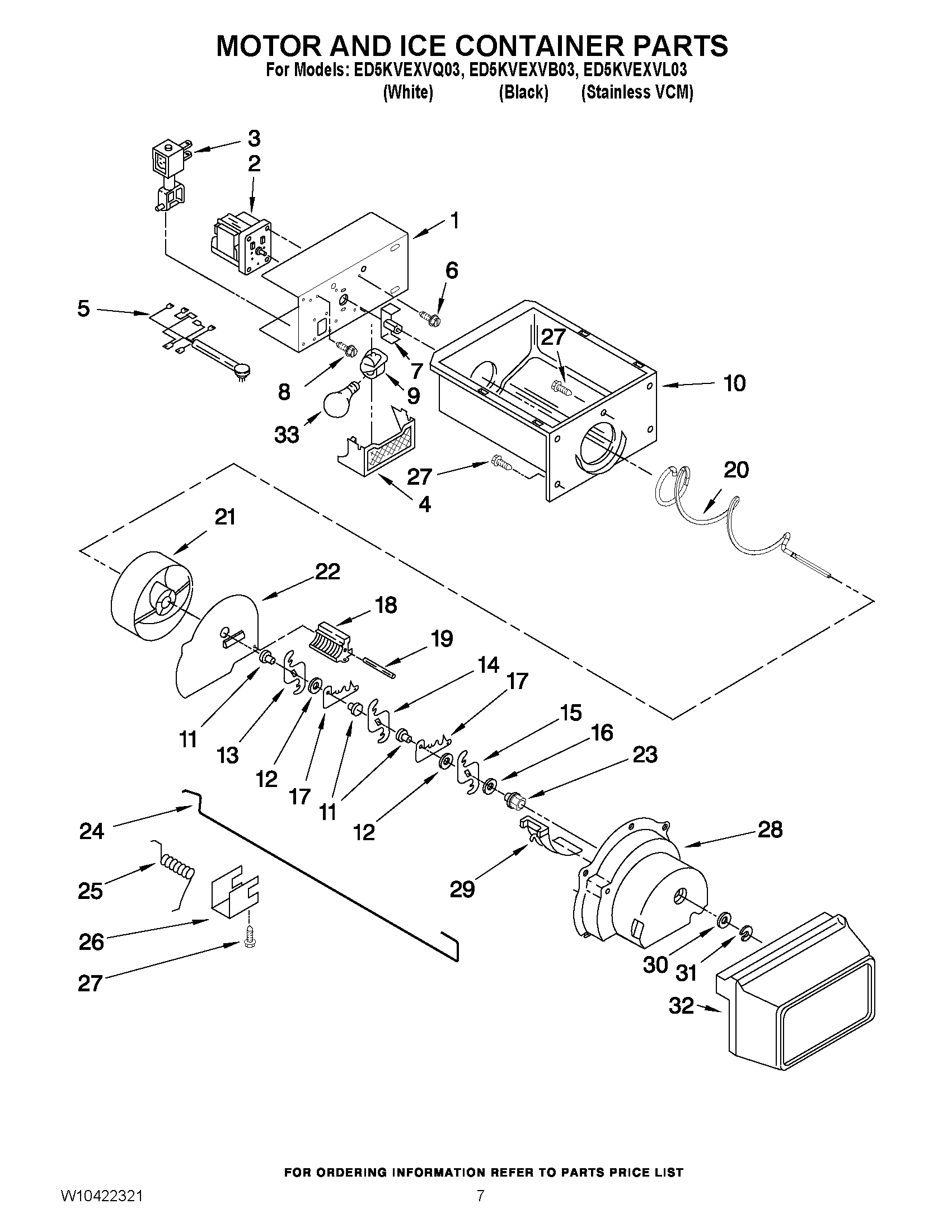 05 - MOTOR AND ICE CONTAINER PARTS