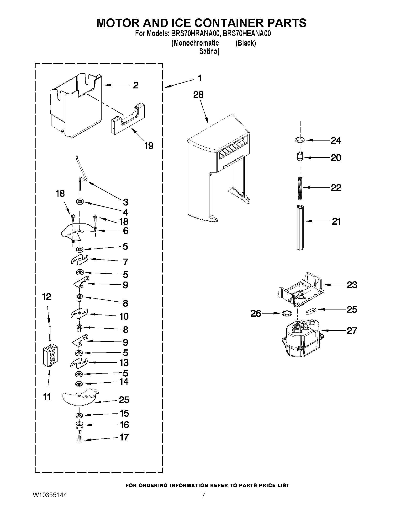 05 - MOTOR AND ICE CONTAINER PARTS