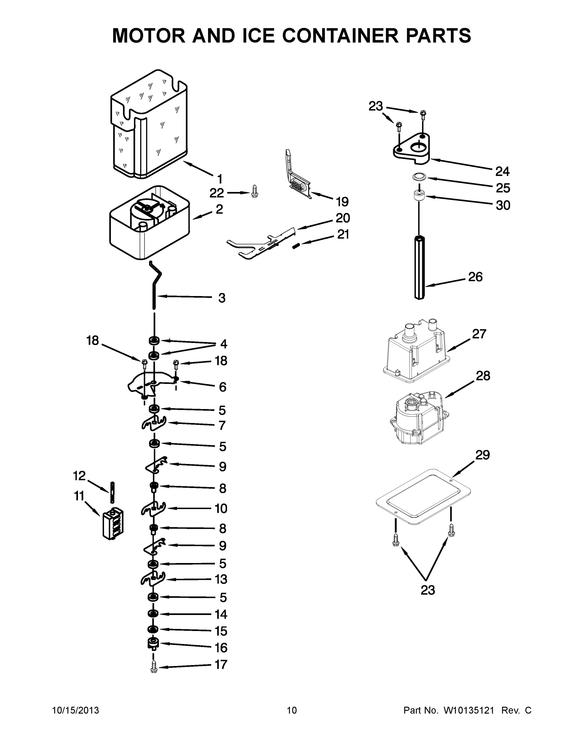 06 - MOTOR AND ICE CONTAINER PARTS