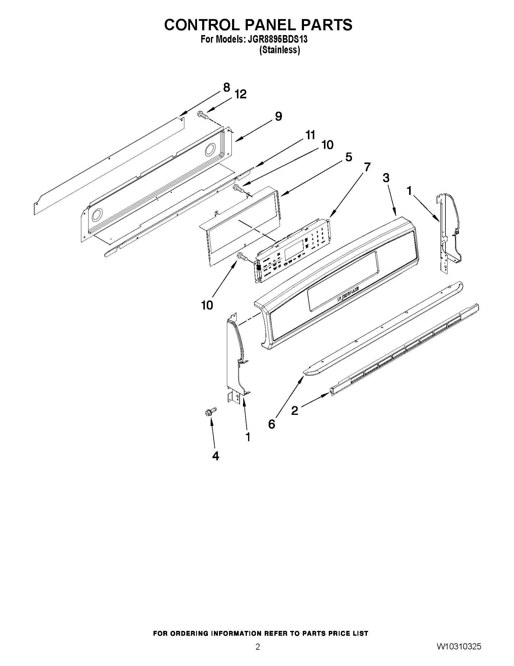 02 - CONTROL PANEL PARTS