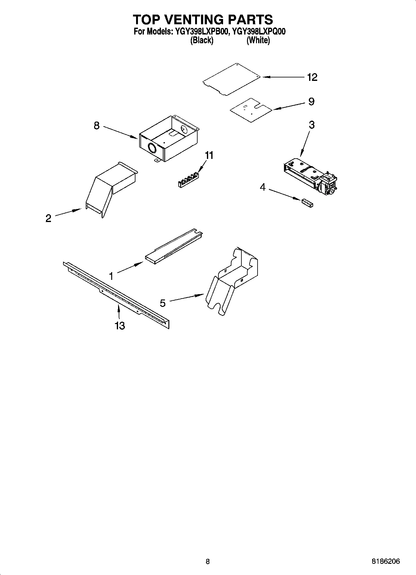 06 - TOP VENTING PARTS, OPTIONAL PARTS (NOT INCLUDED)
