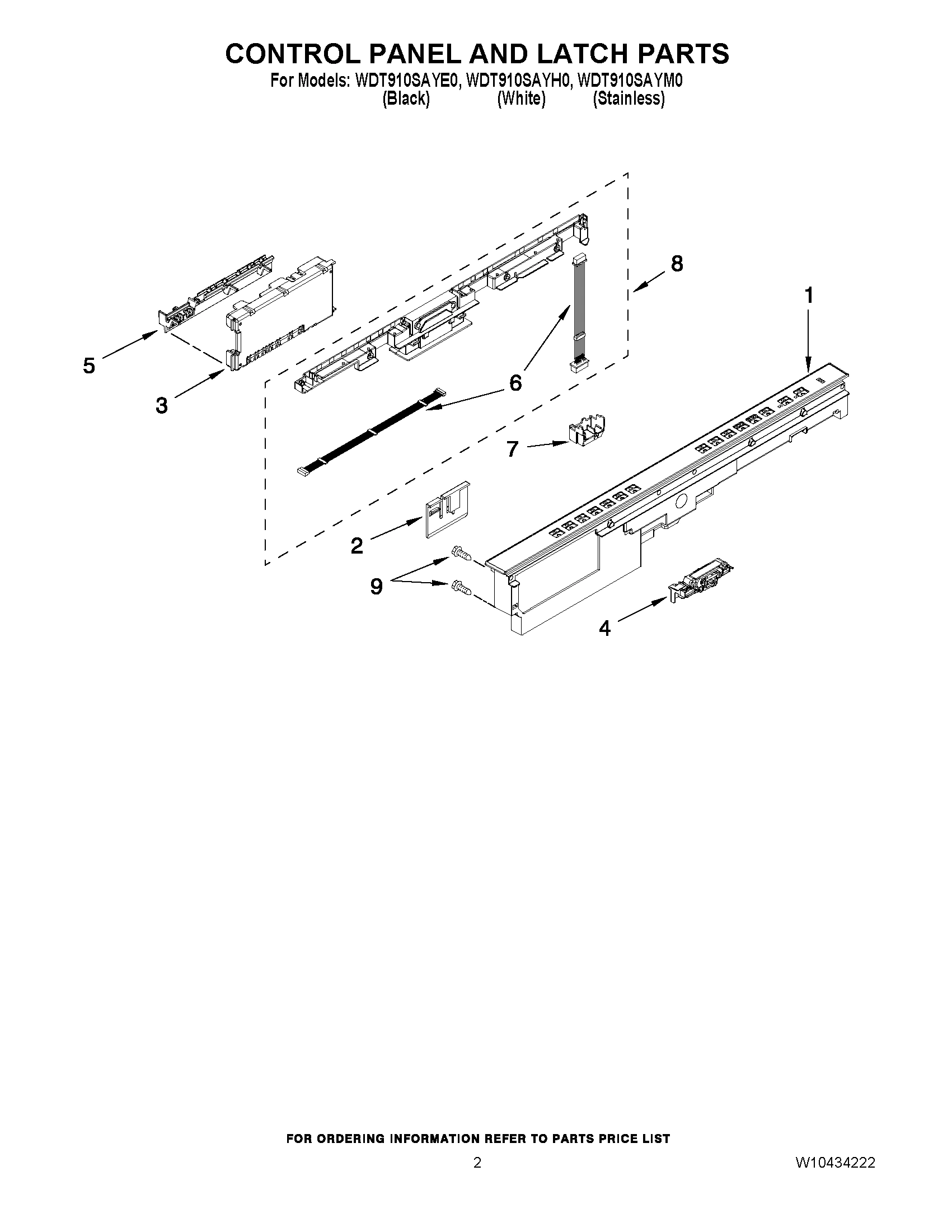 02 - CONTROL PANEL AND LATCH PARTS