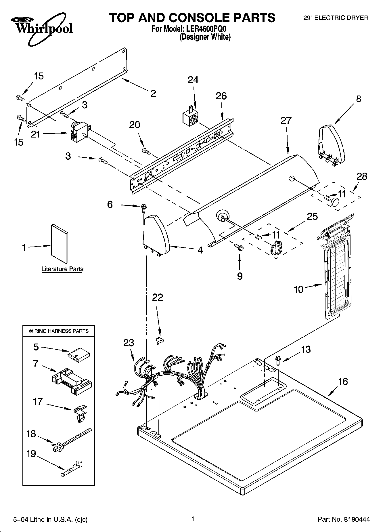 01 - TOP AND CONSOLE PARTS