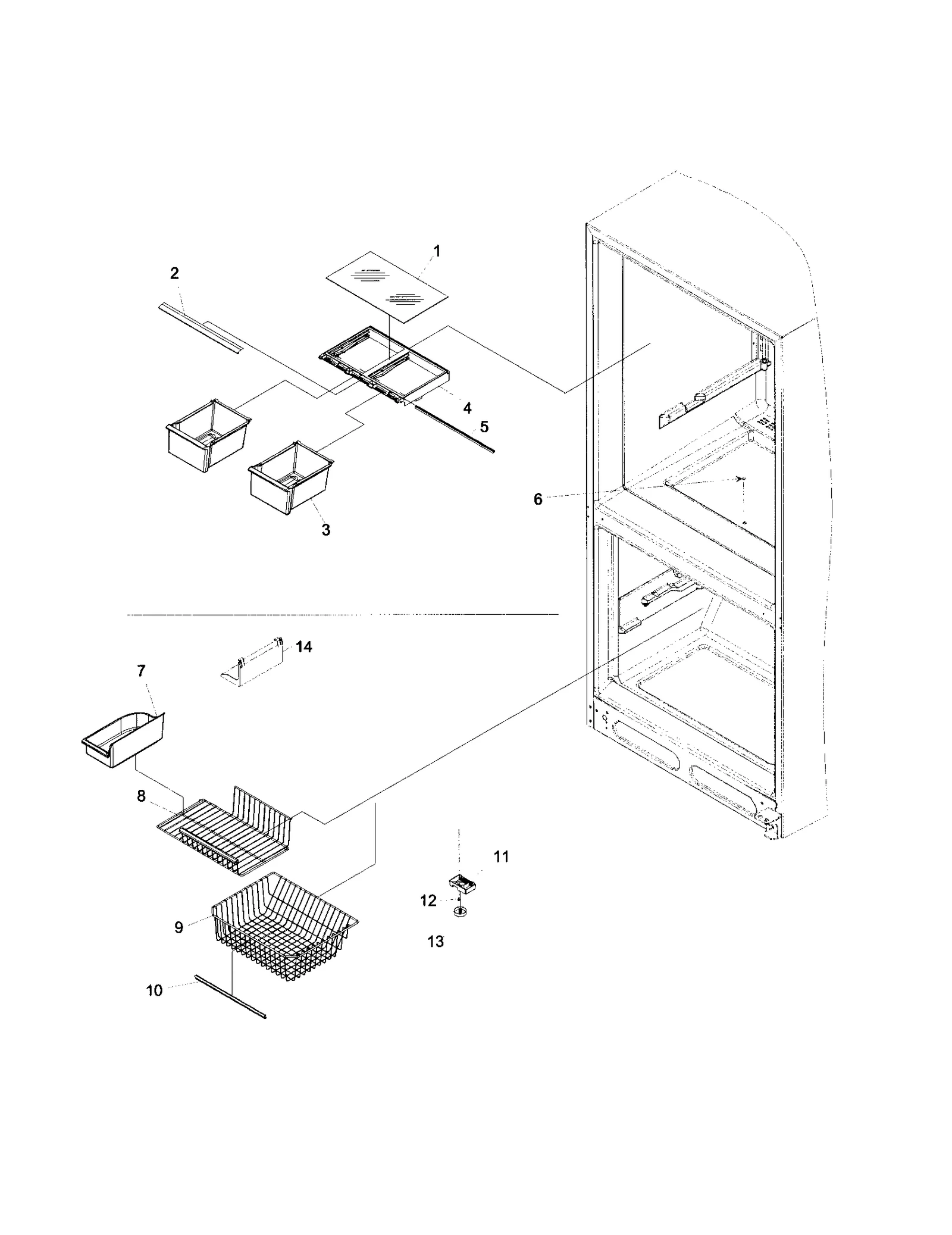 CRISPER/FREEZER FEATURES