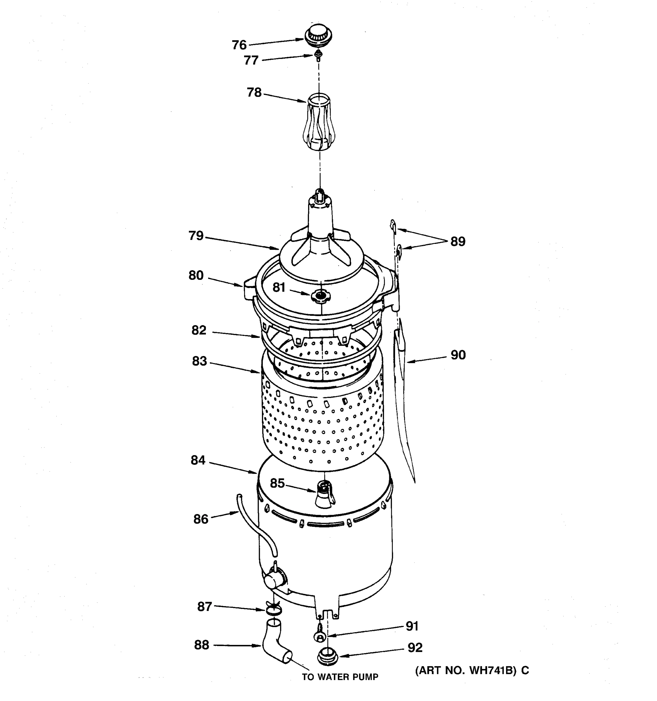 AGITATOR, BASKET & HUB
