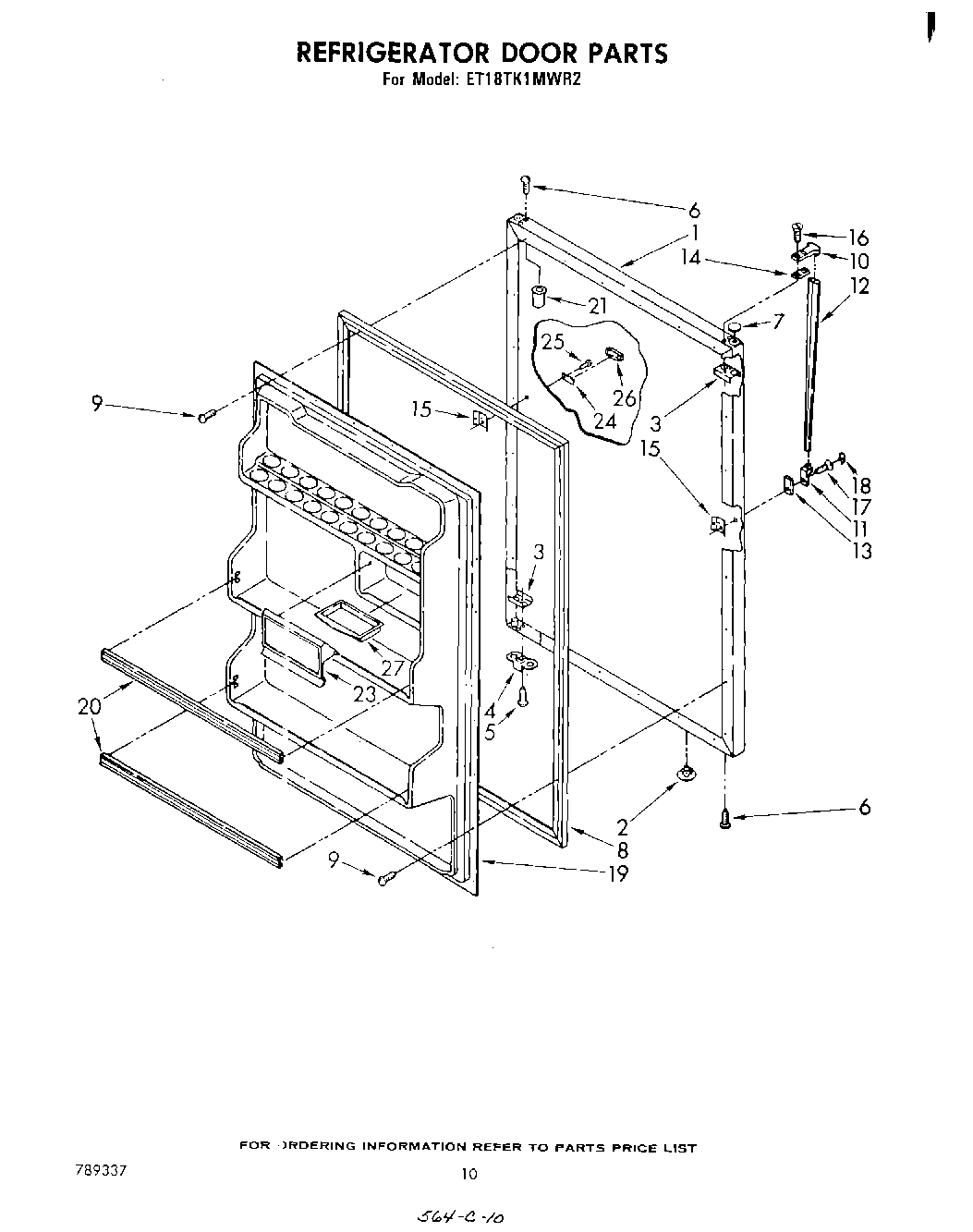 08 - REFRIGERATOR DOOR , PARTS NOT ILLUS