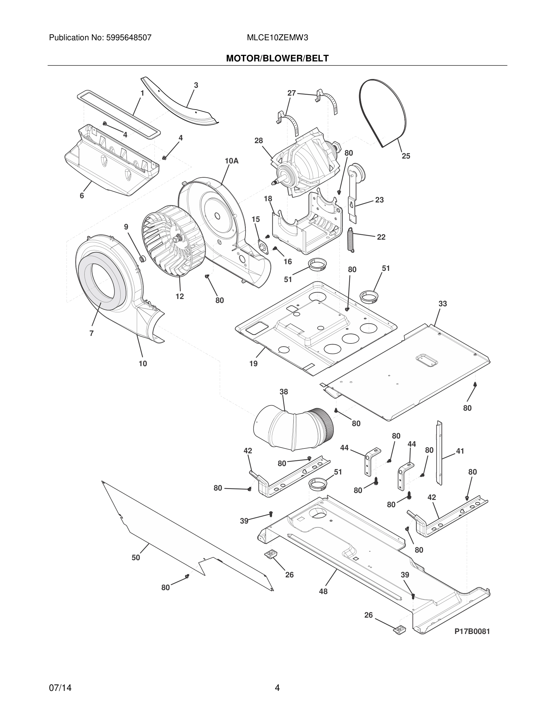 05 - MOTOR/BLOWER/BELT