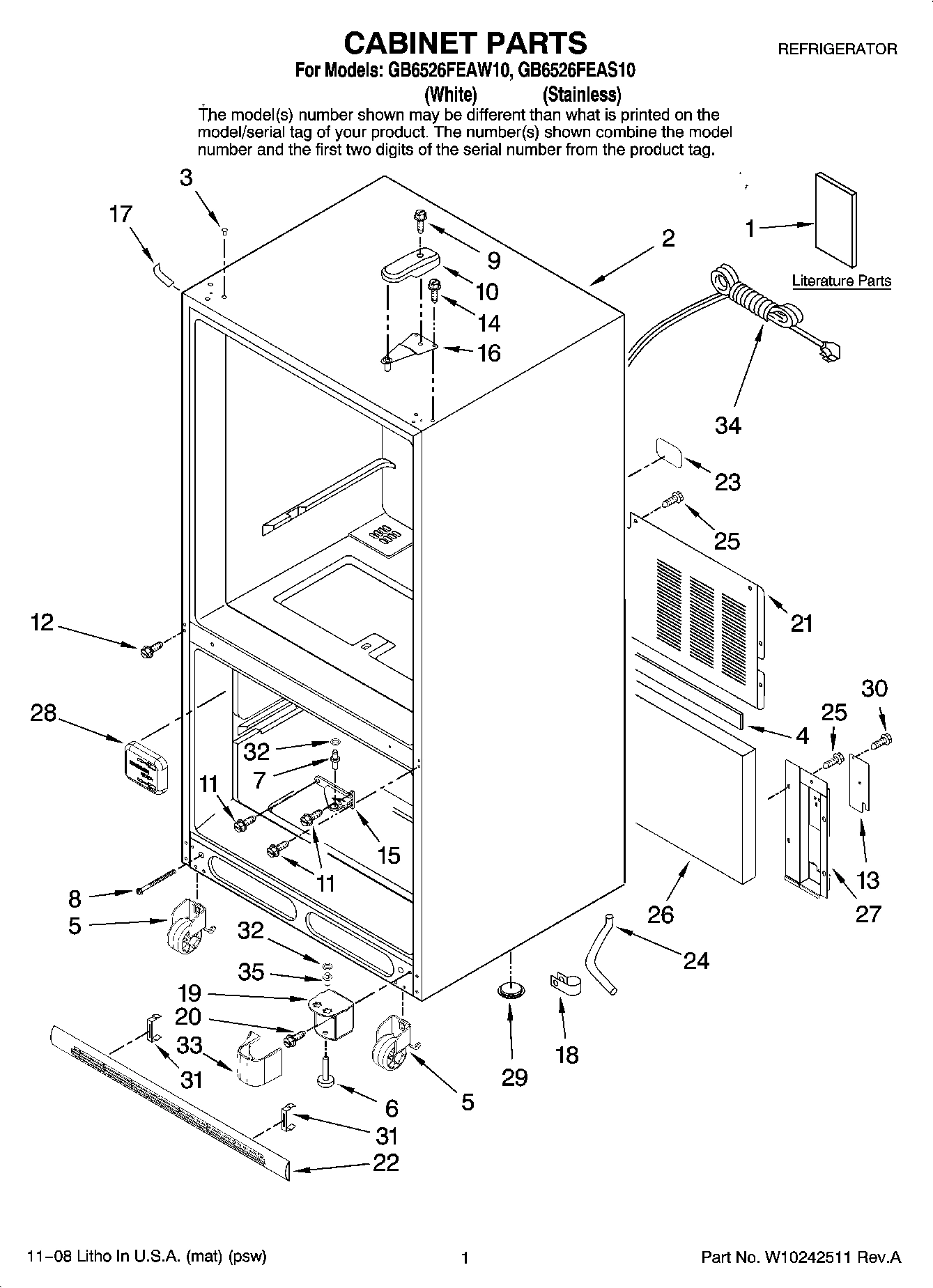 01 - CABINET PARTS