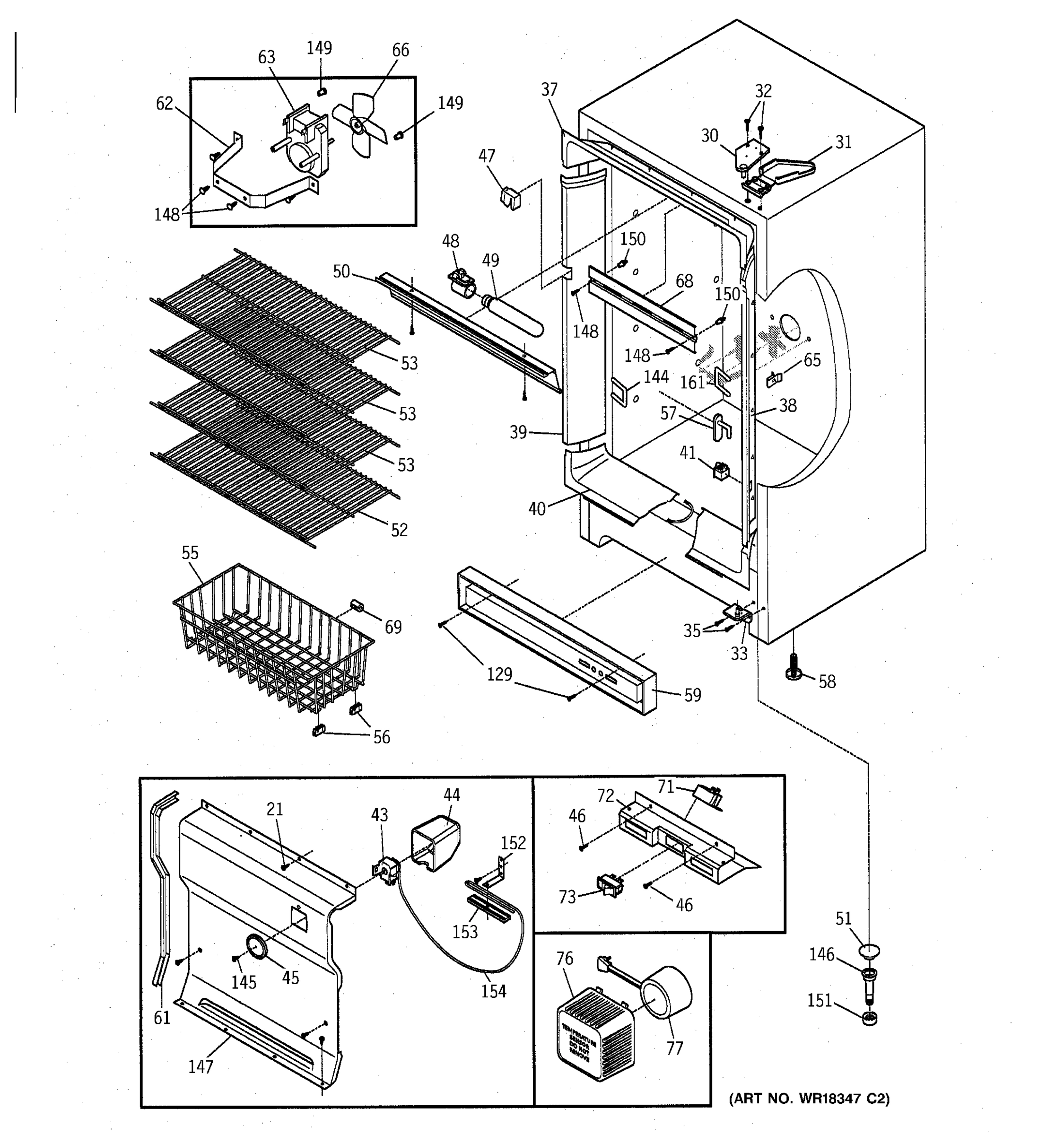 CABINET, CONTROLS & SHELVES