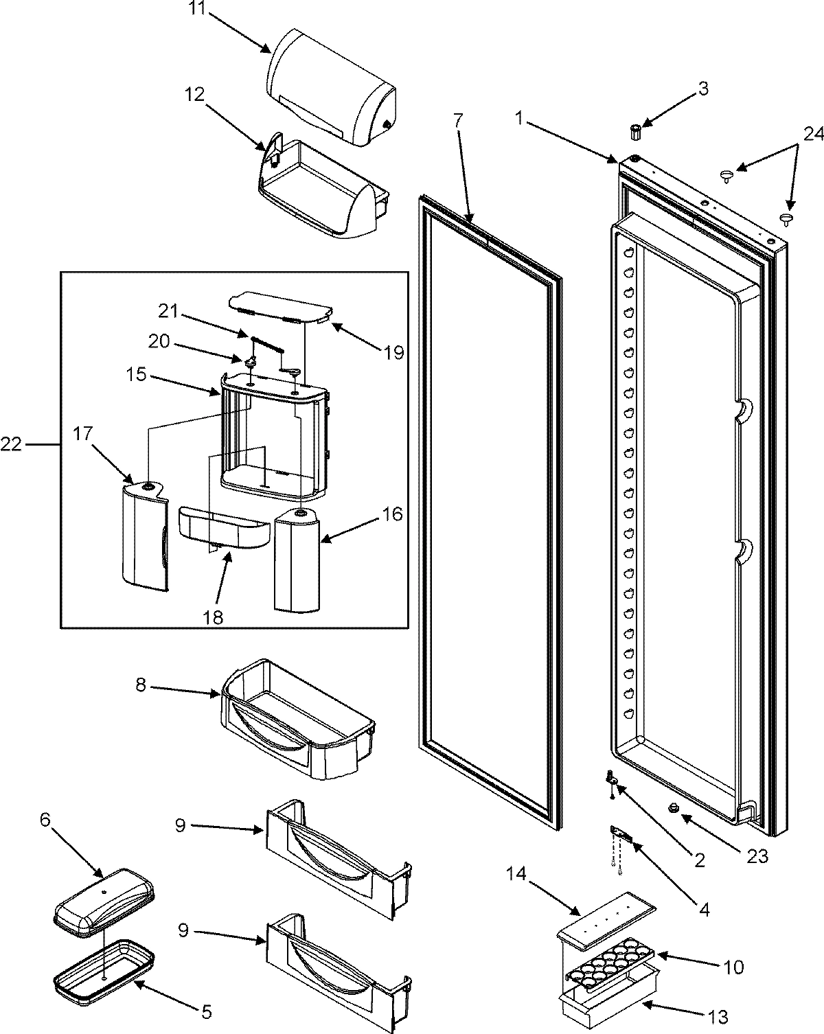 15 - REFRIGERATOR DOOR