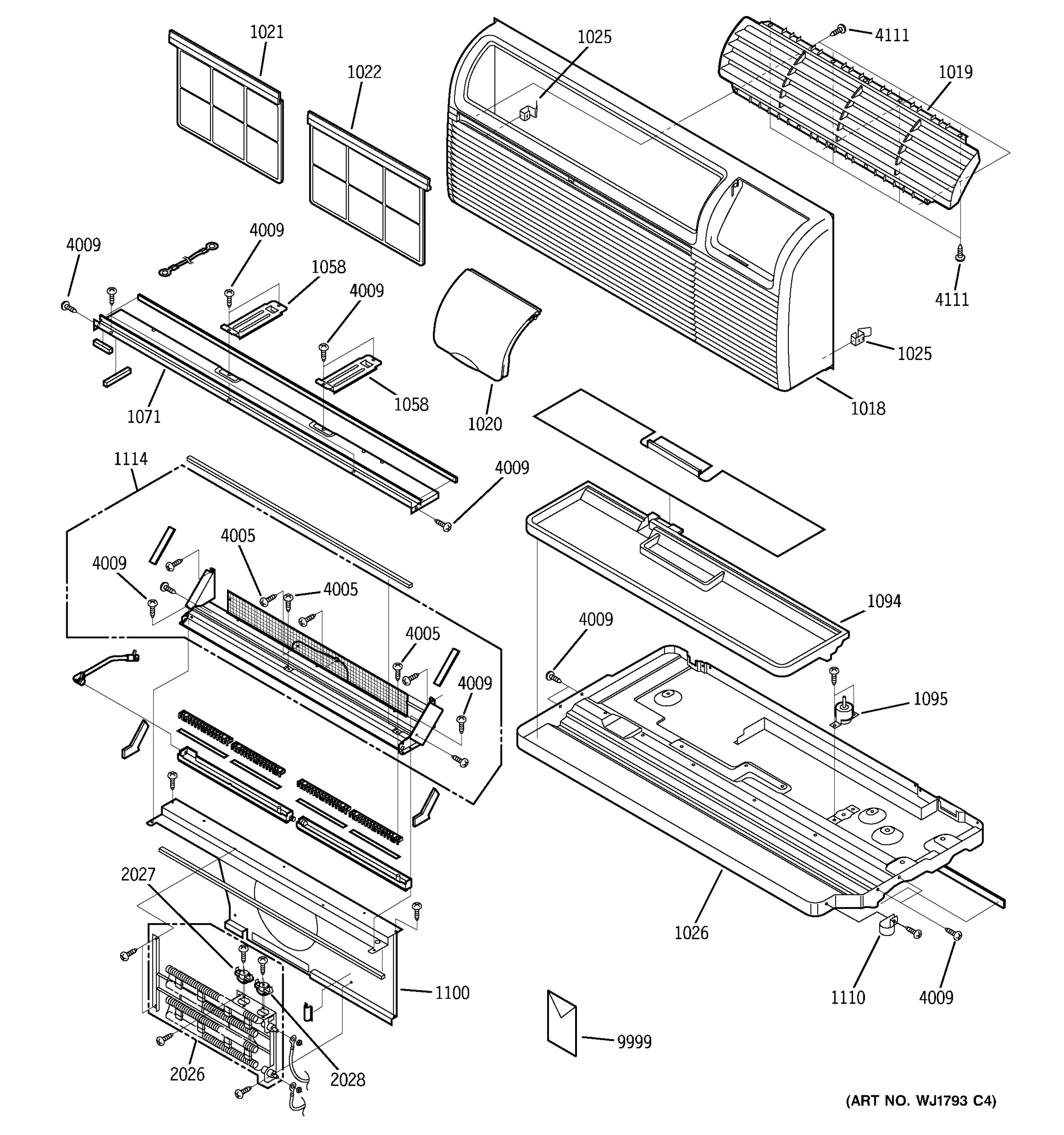 GRILLE, HEATER & BASE PARTS