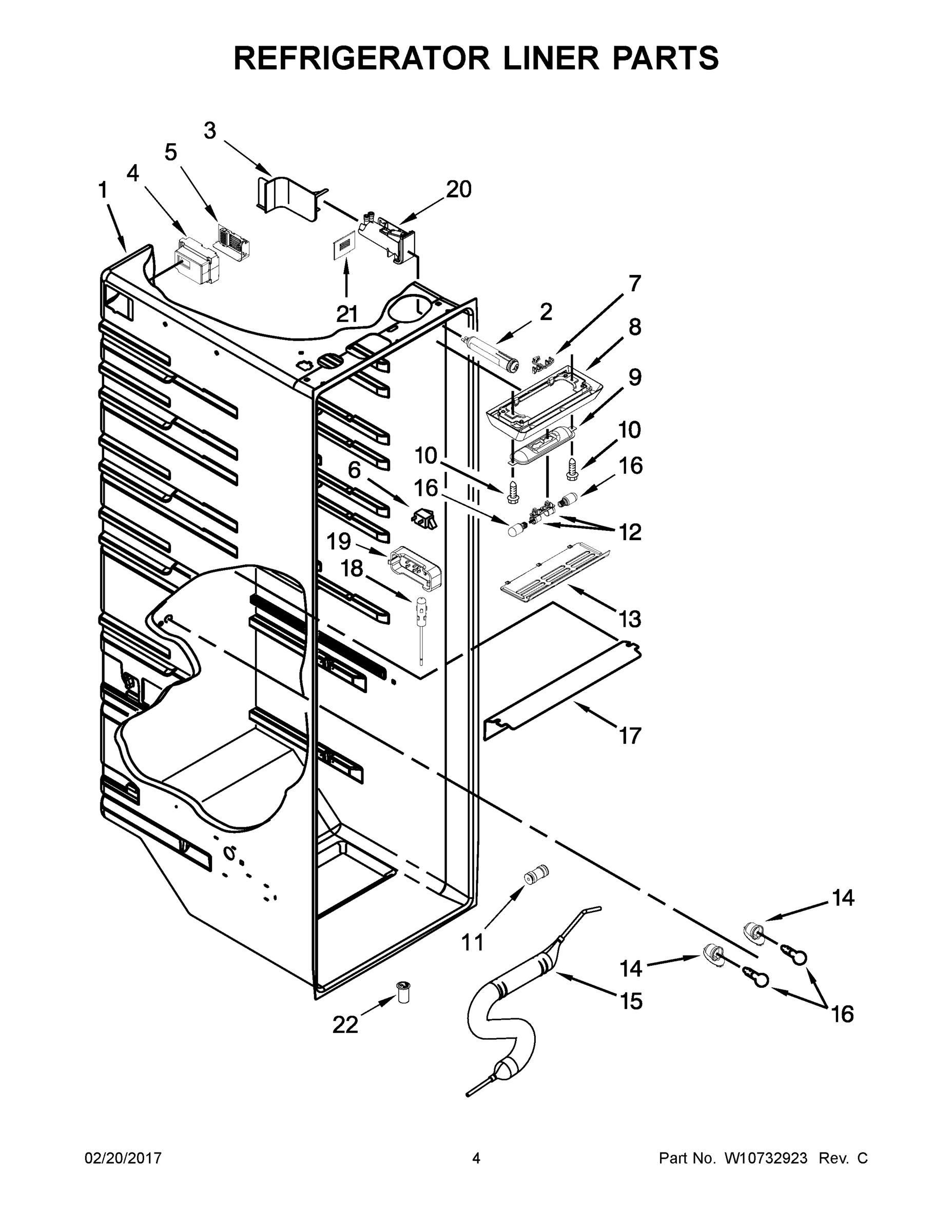 03 - REFRIGERATOR LINER PARTS