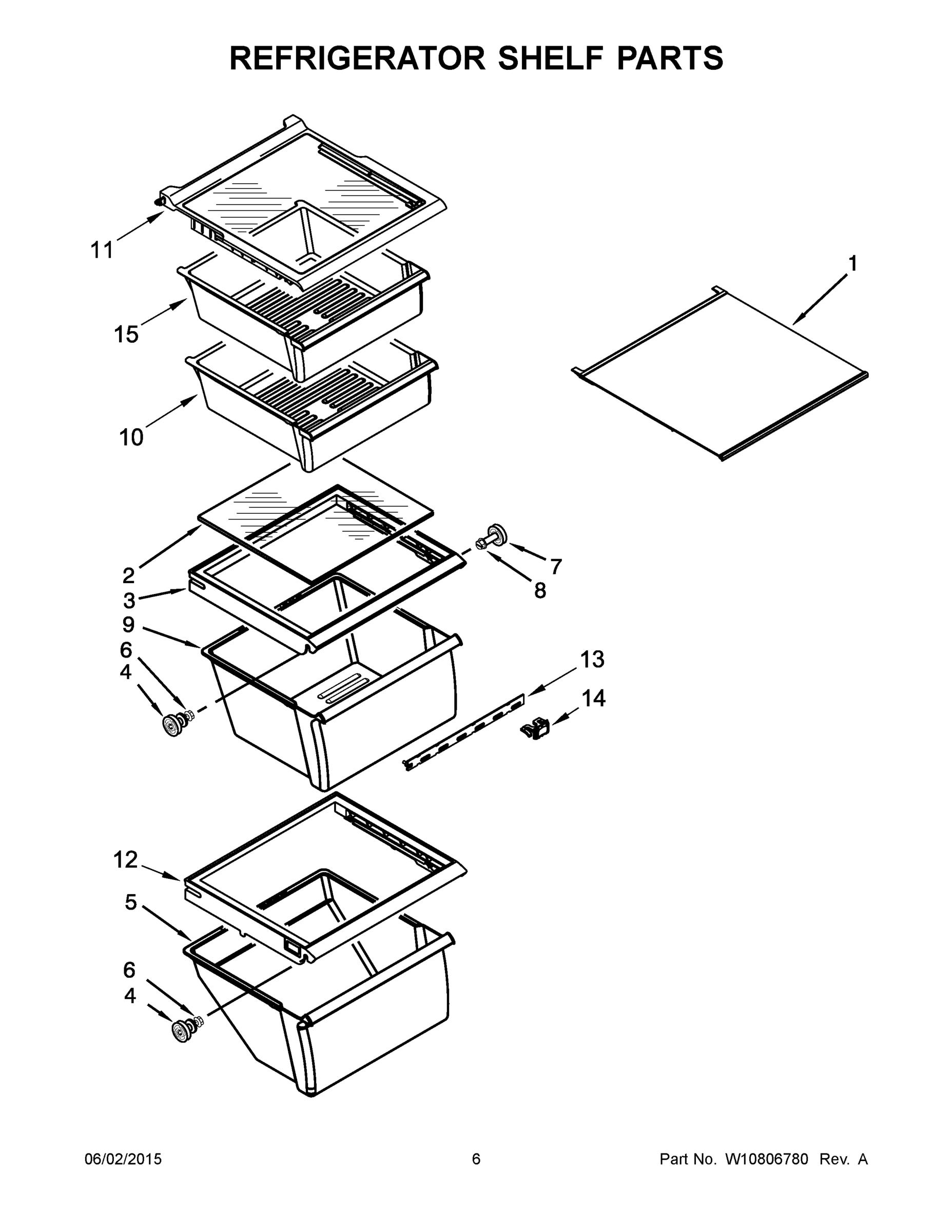 04 - REFRIGERATOR SHELF PARTS