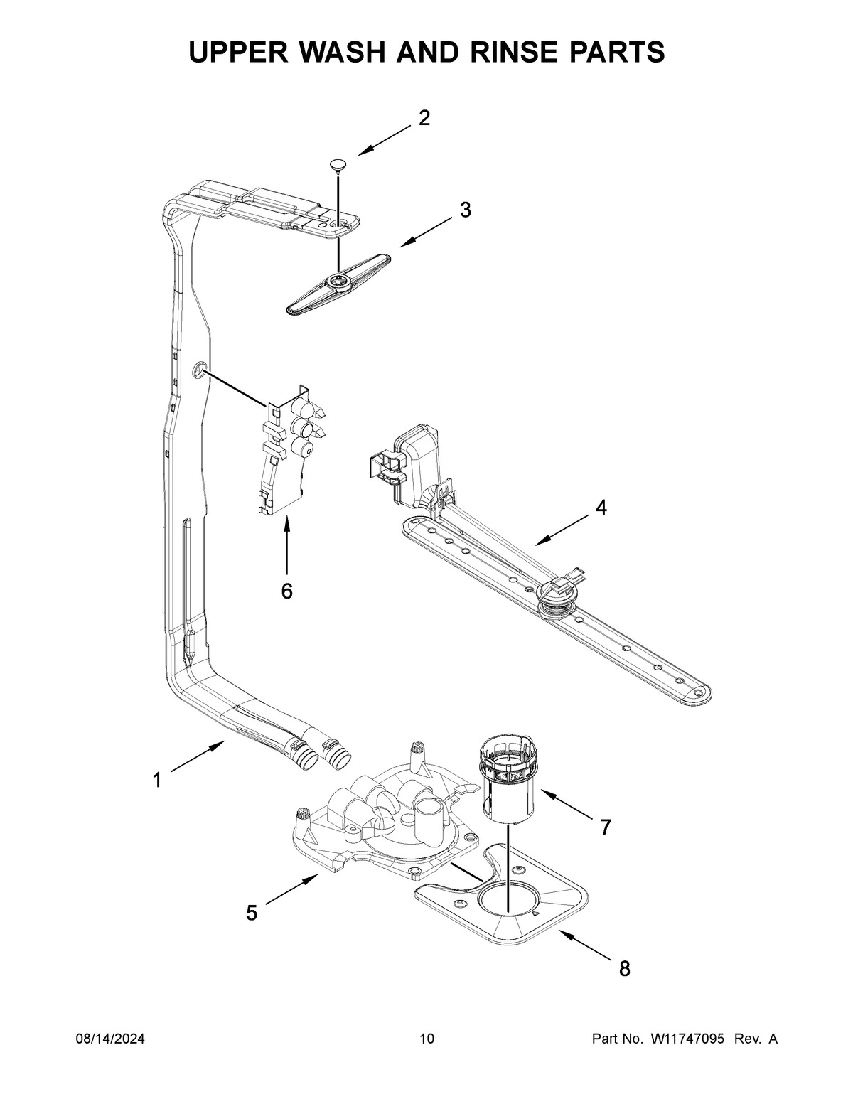 06 - UPPER WASH AND RINSE PARTS
