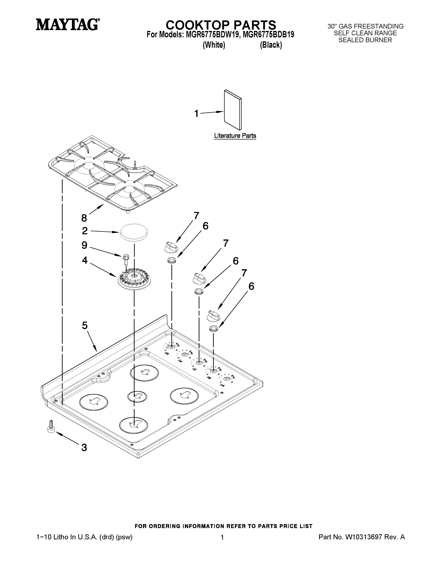 01 - COOKTOP PARTS
