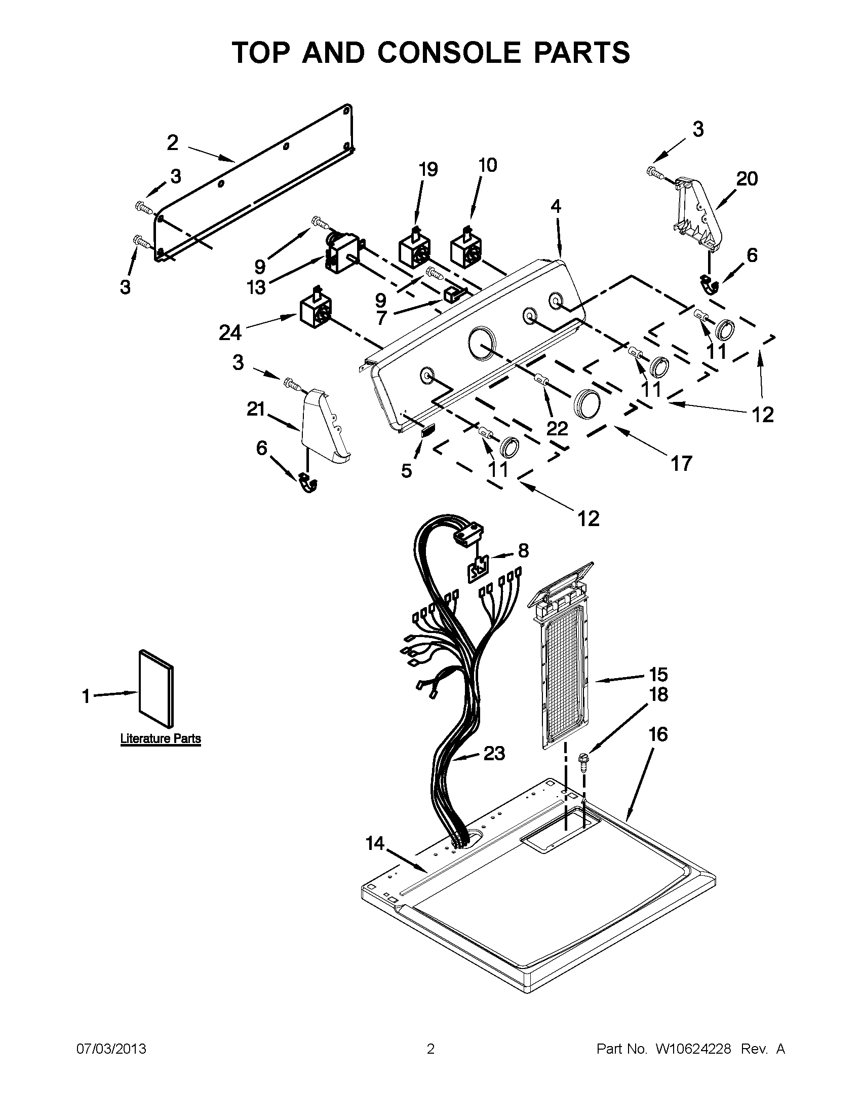 01 - TOP AND CONSOLE PARTS