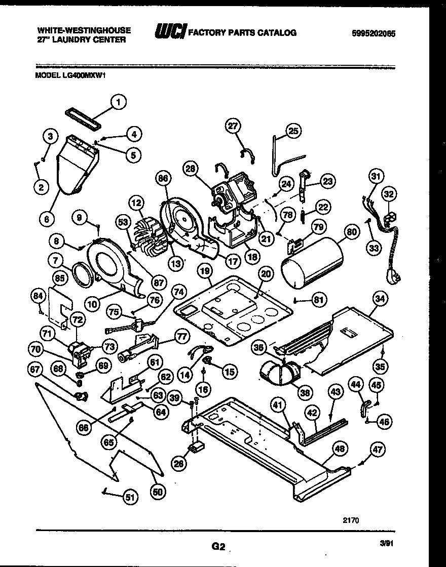 03 - MOTOR, BLOWER AND CABINET PARTS
