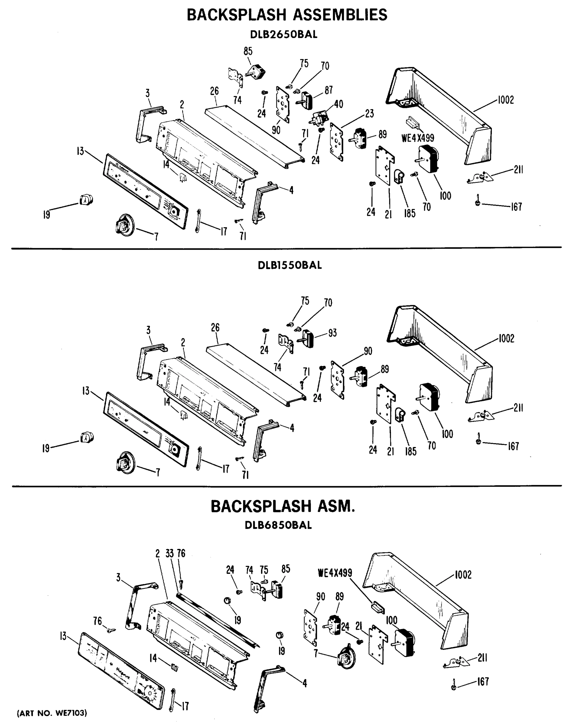 BACKSPLASH ASSEMBLIES