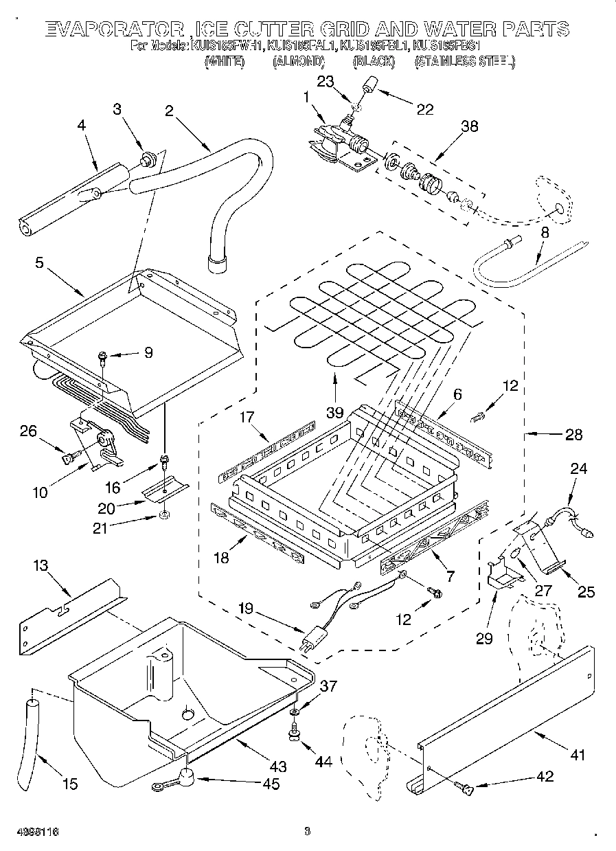 02 - EVAPORATOR, ICE CUTTER GRID AND WATER