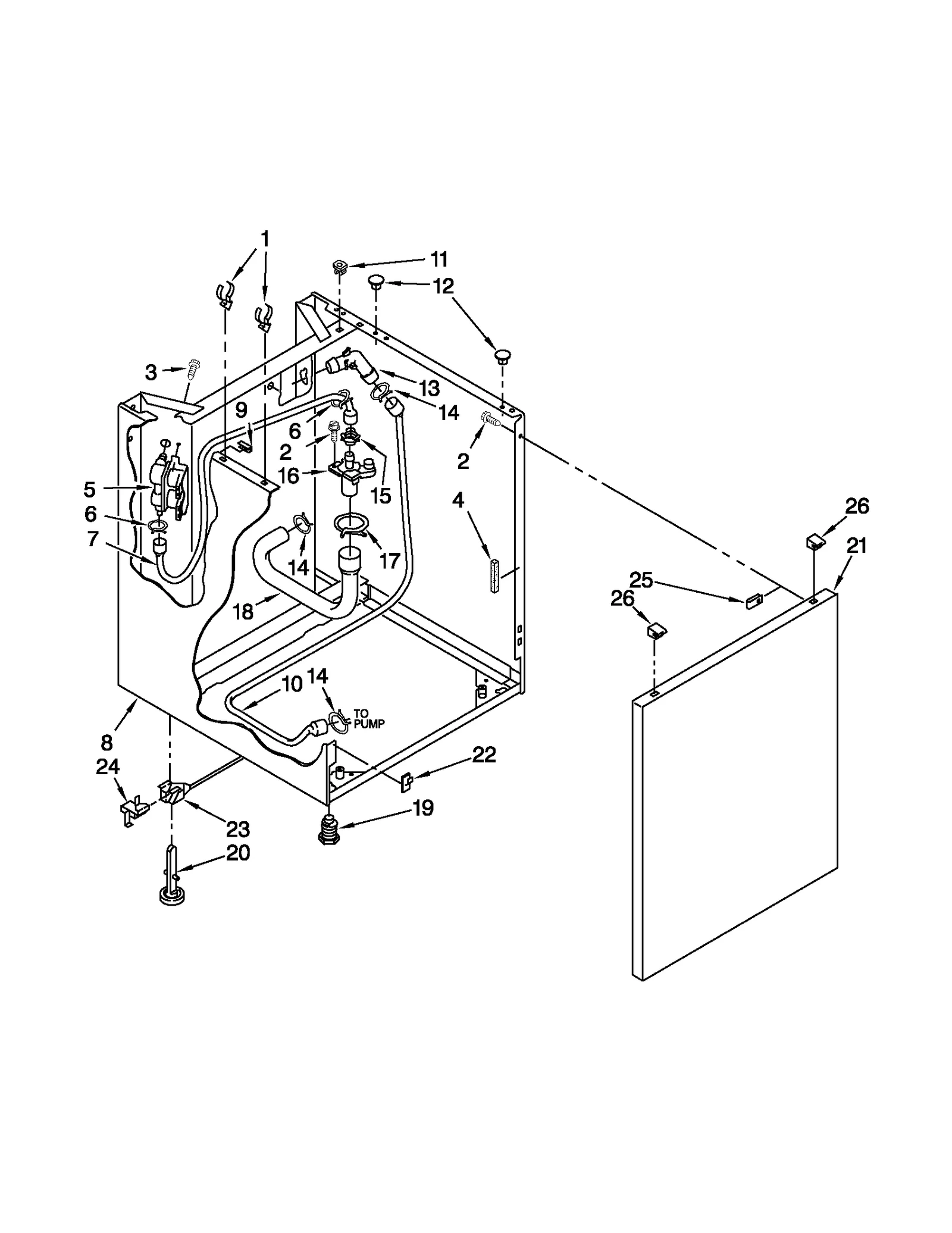 WASHER CABINET PARTS