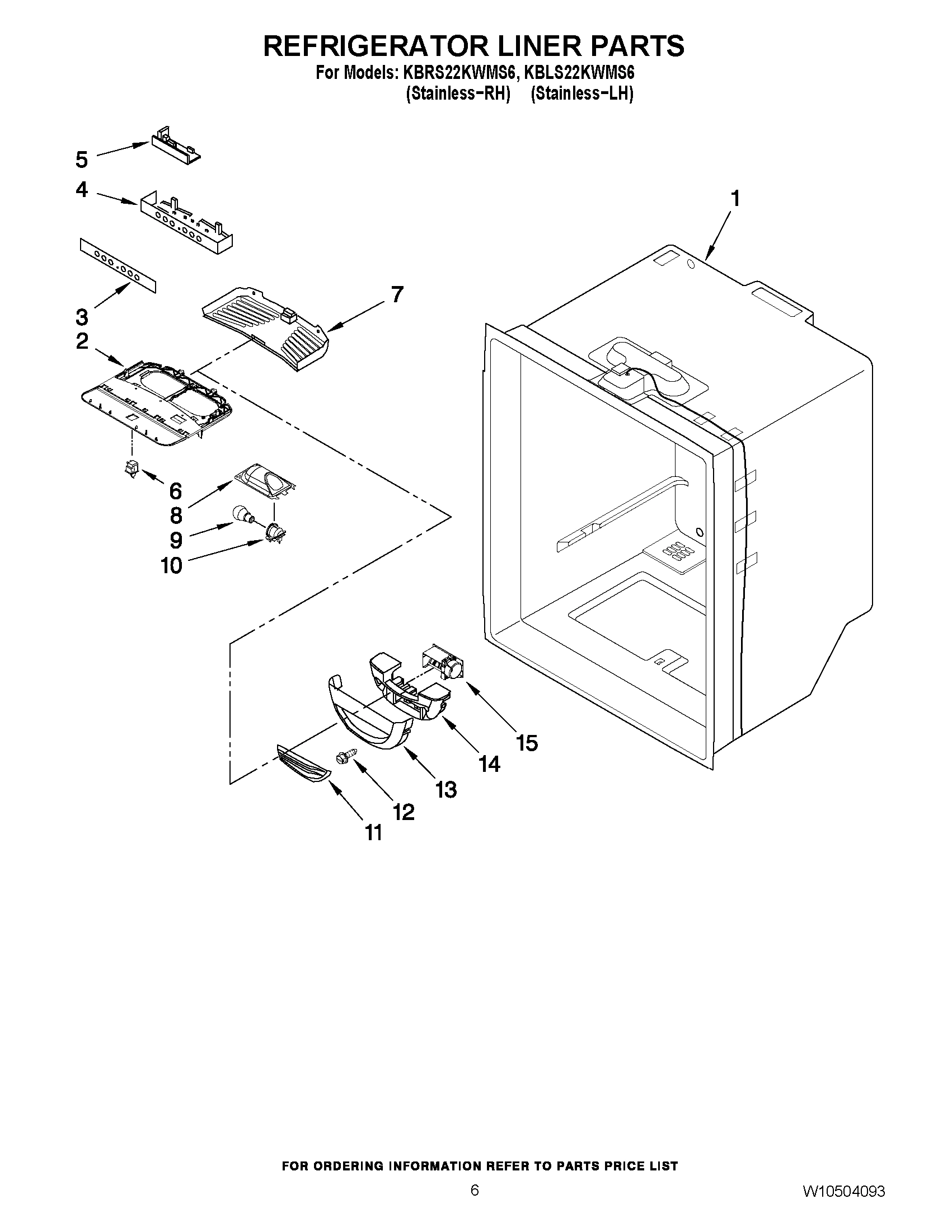 04 - REFRIGERATOR LINER PARTS