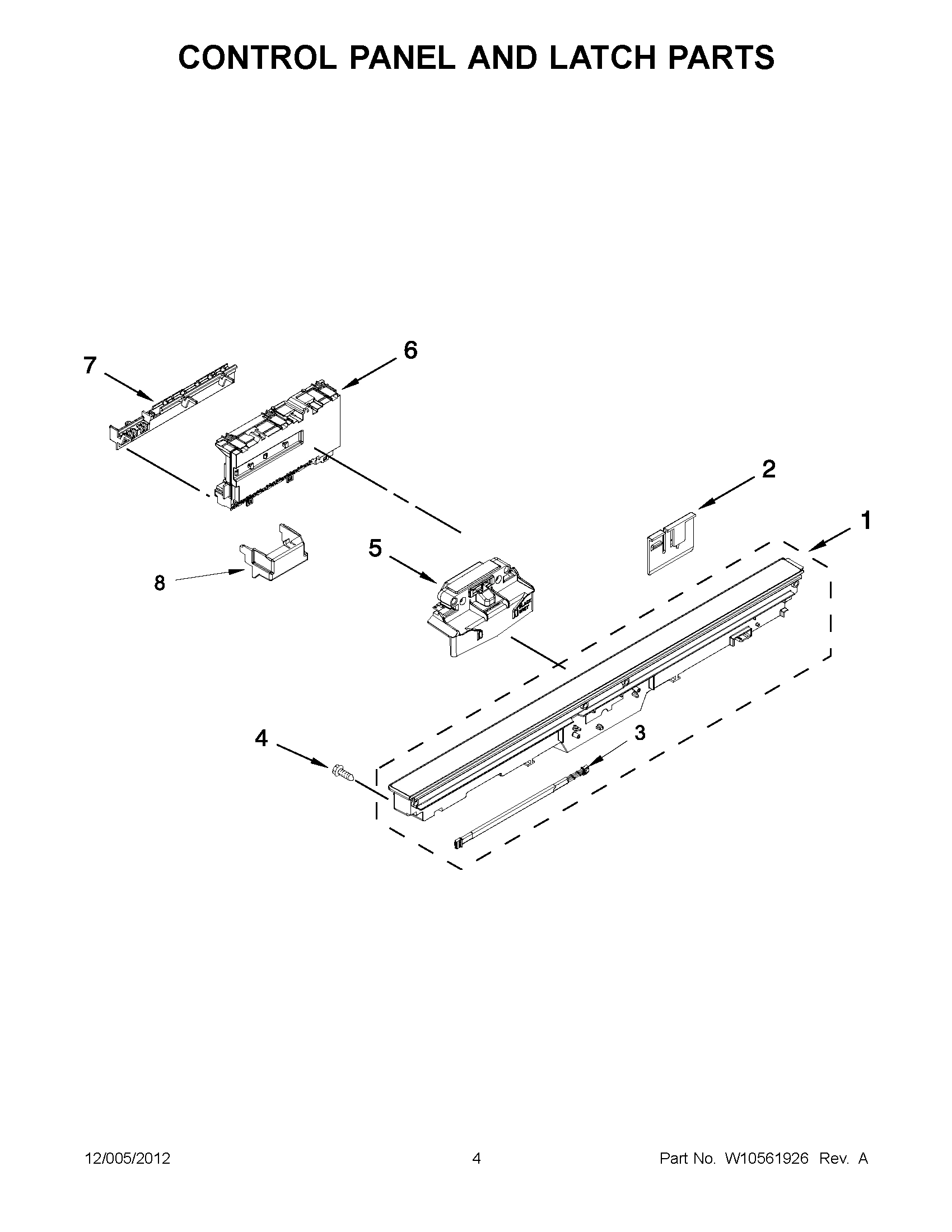 02 - CONTROL PANEL AND LATCH PARTS