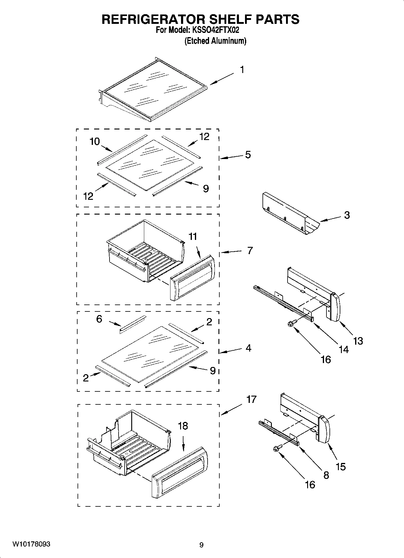07 - REFRIGERATOR SHELF PARTS
