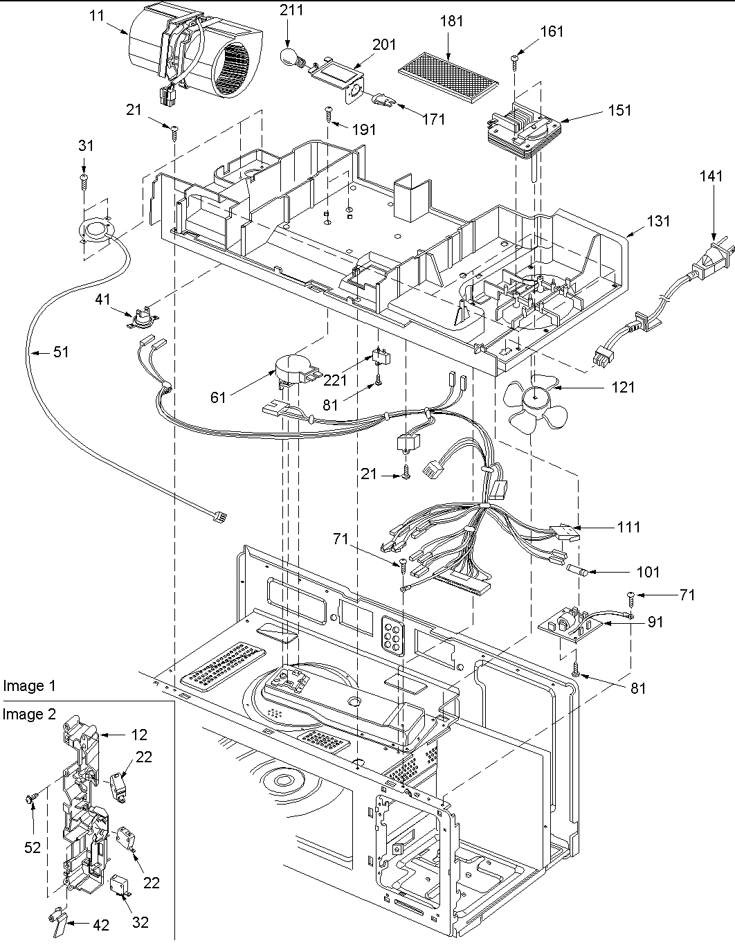 01 - Blower Motor, Air Duct and Latch Assy