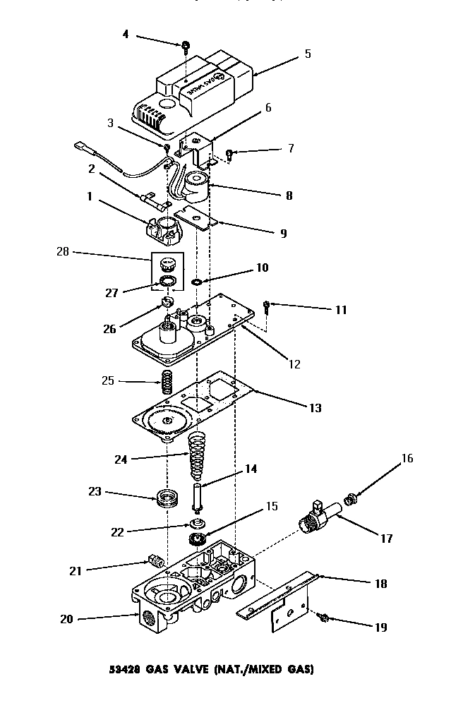 05 - 53428 GAS VALVE (NATURAL/MIXED GAS)